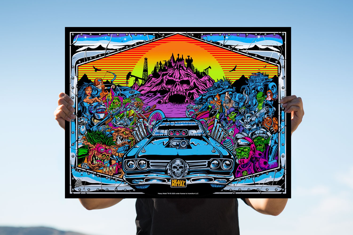 Heavy Metal Heavy Metal ‘Burning Chrome’ Art Print  View 1