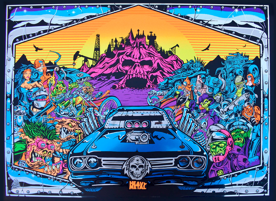 Heavy Metal Heavy Metal ‘Burning Chrome’ (Mirror Edition) Art Print  View 2