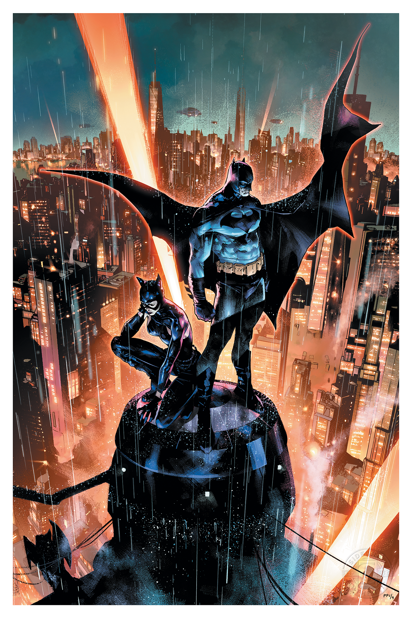 Batman™ & Catwoman Fine Art Print by Jorge Jimenez | Sideshow Collectibles