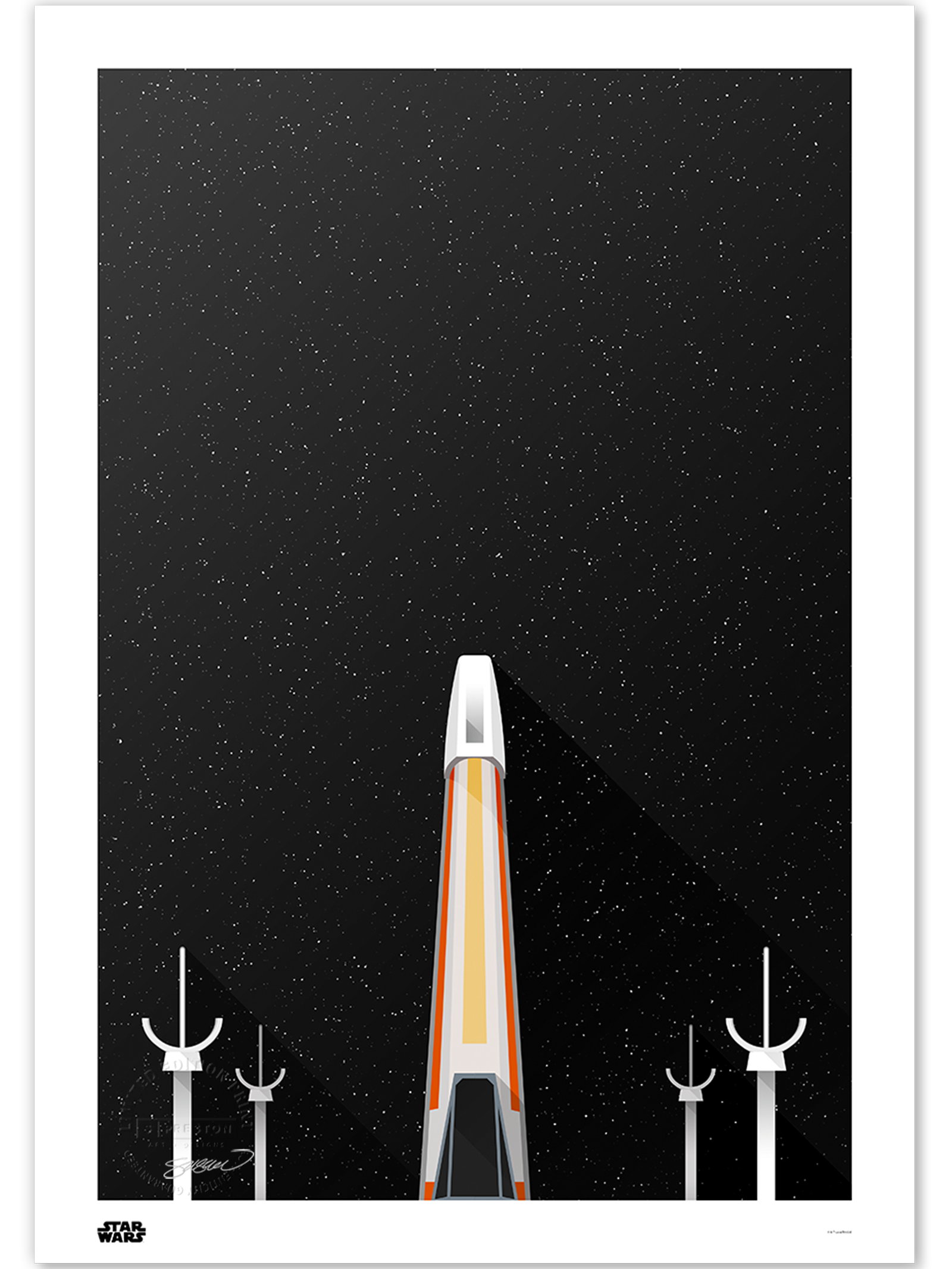 Minimalist X-Wing Fighter