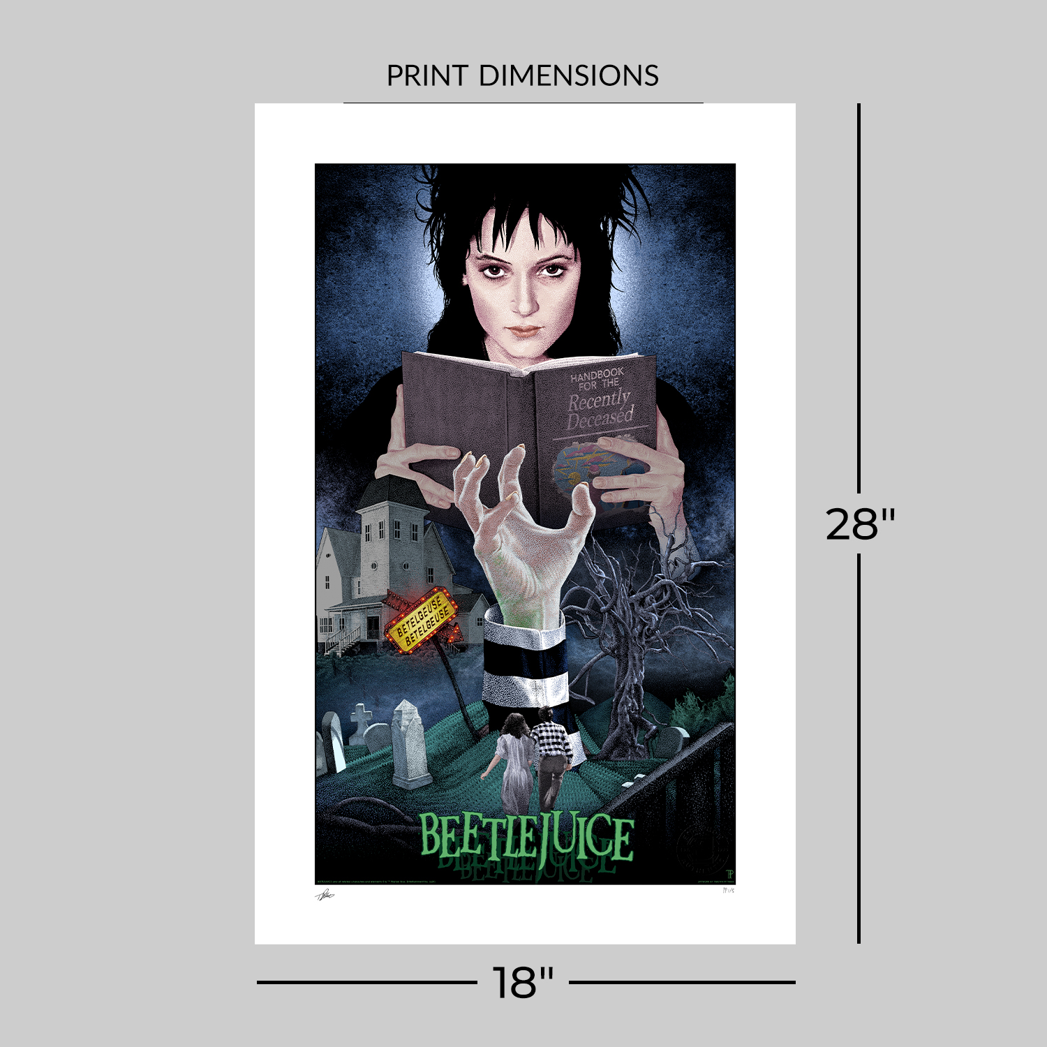 Beetlejuice Beetlejuice, Beetlejuice, Beetlejuice! Movie Poster  Exclusive Edition View 2