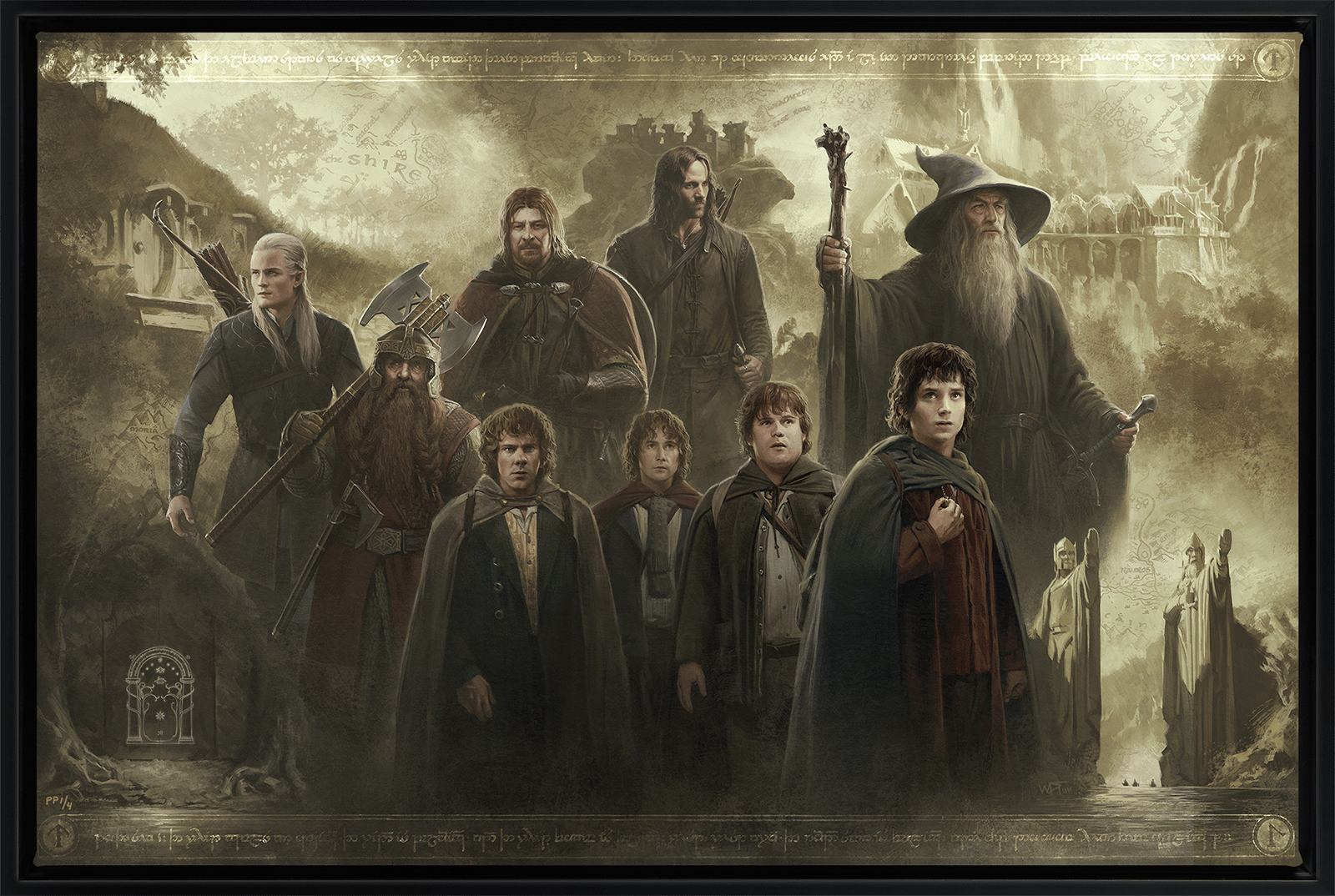 The Lord of the Rings Lord of the Rings: The Fellowship of the Ring Art Print  Exclusive Edition View 2