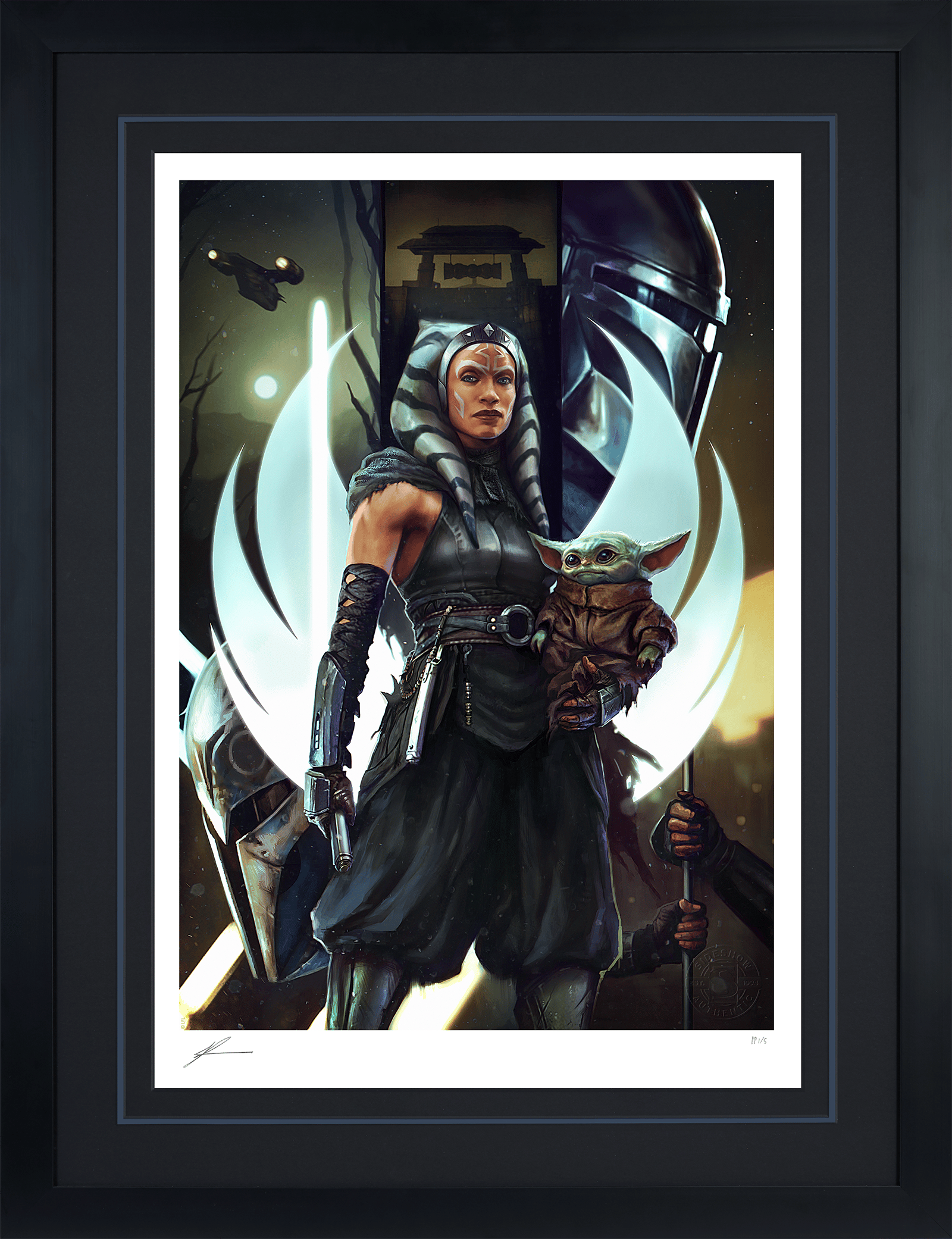 Star Wars The Jedi: Ahsoka Tano™ & Grogu™ Art Print  Exclusive Edition View 2