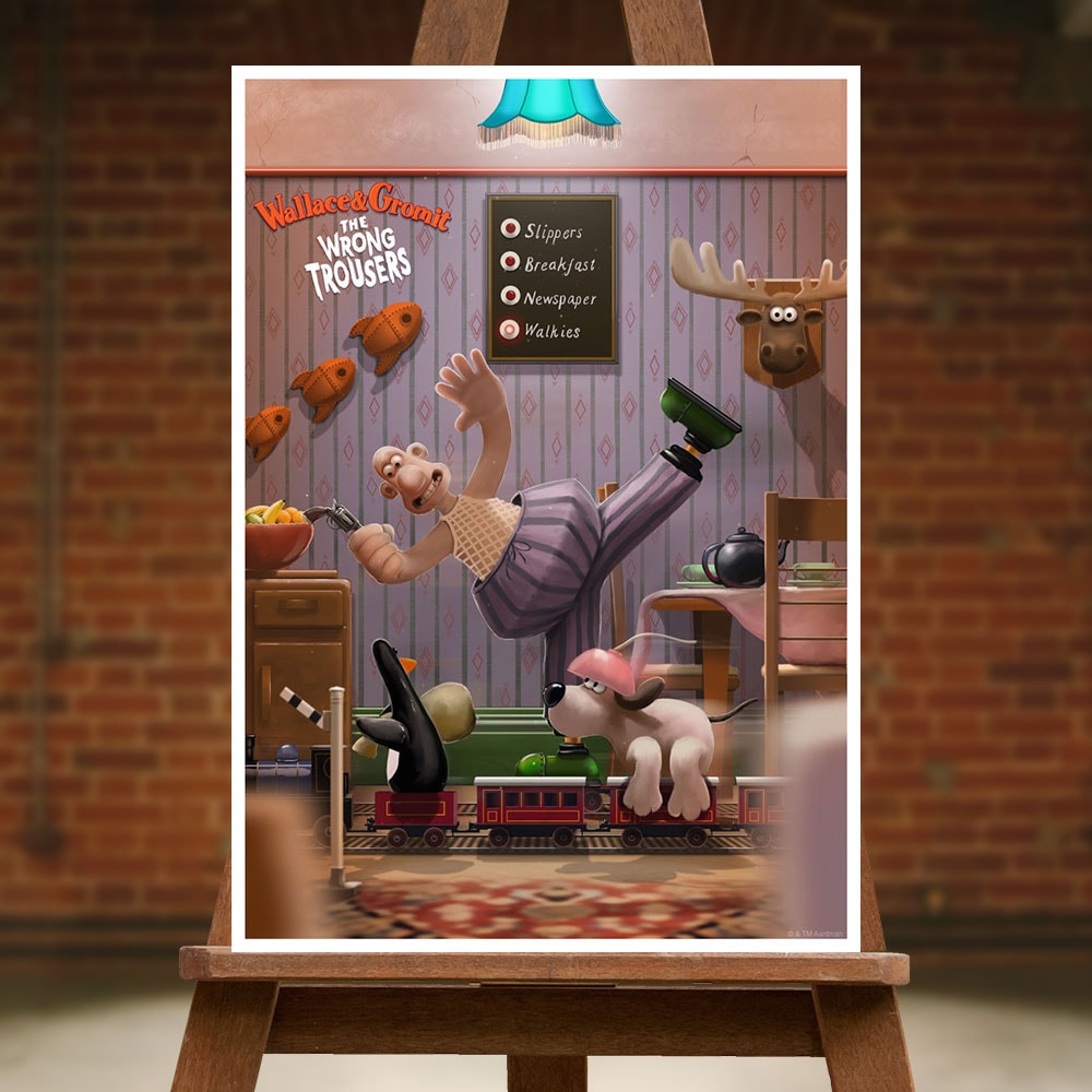 Wallace & Gromit Art Print Set