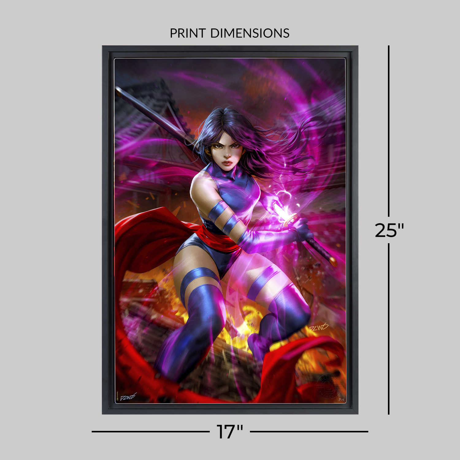 Marvel Psylocke Art Print  Exclusive Edition View 2
