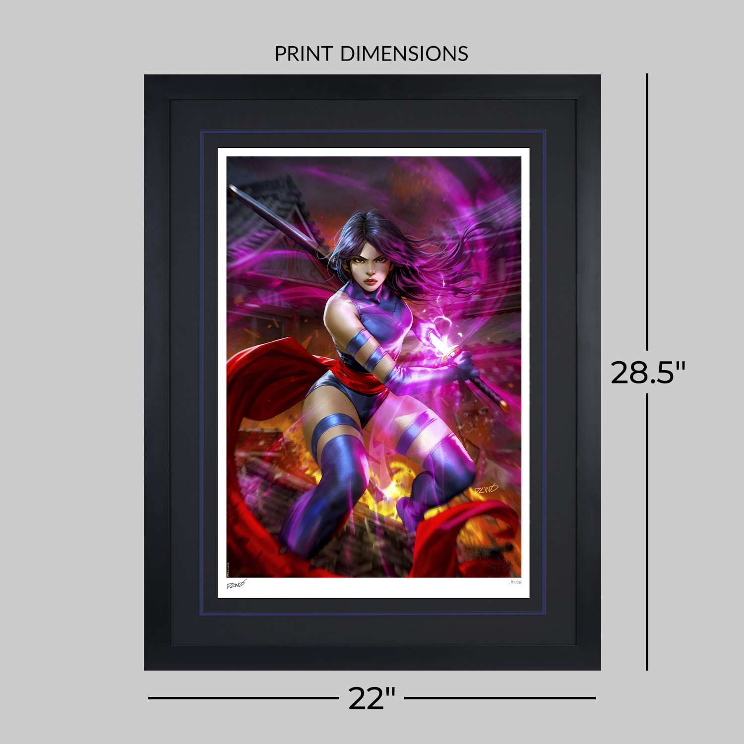 Marvel Psylocke Art Print  Exclusive Edition View 2