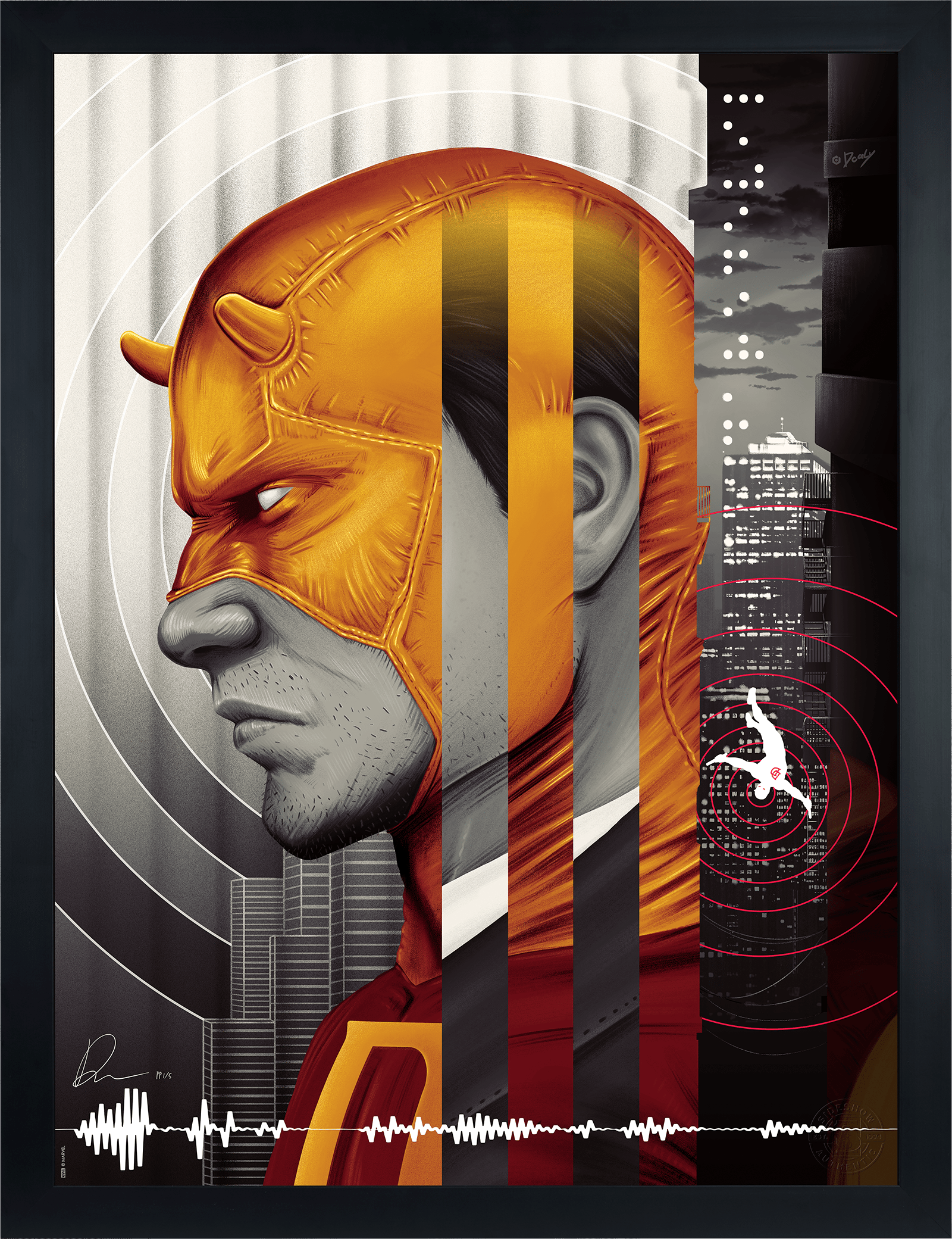 Marvel Daredevil: The Man Without Fear Yellow Variant Art Print  Exclusive Edition View 2