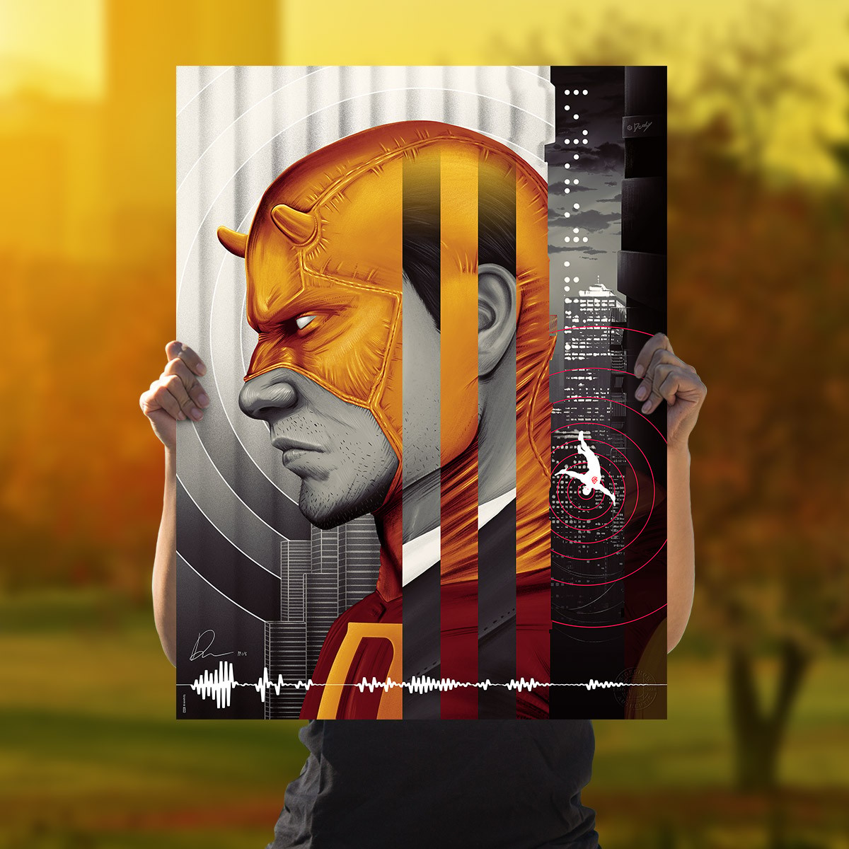 Marvel Daredevil: The Man Without Fear Yellow Variant Art Print  View 1