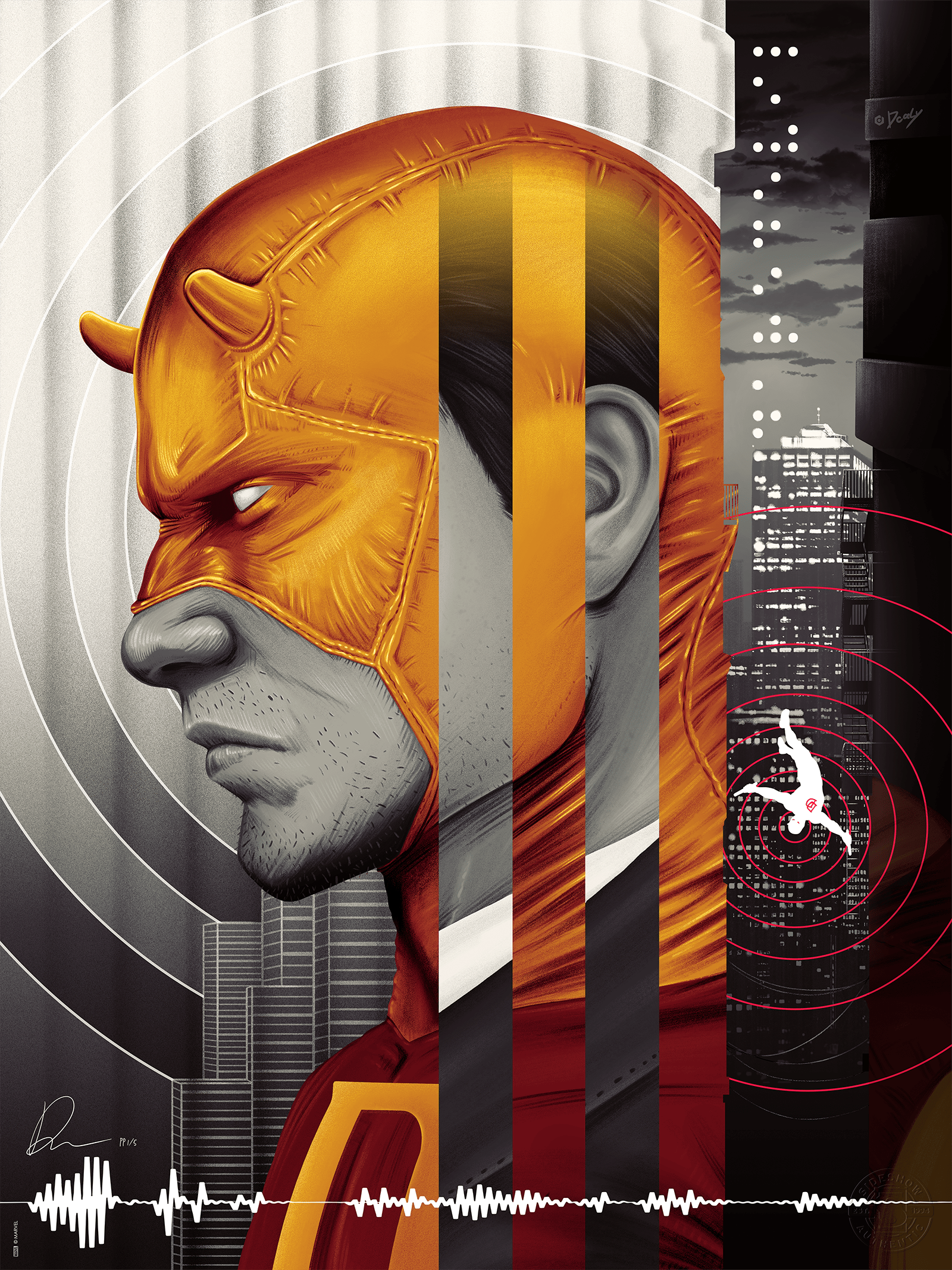 Marvel Daredevil: The Man Without Fear Yellow Variant Art Print  View 2