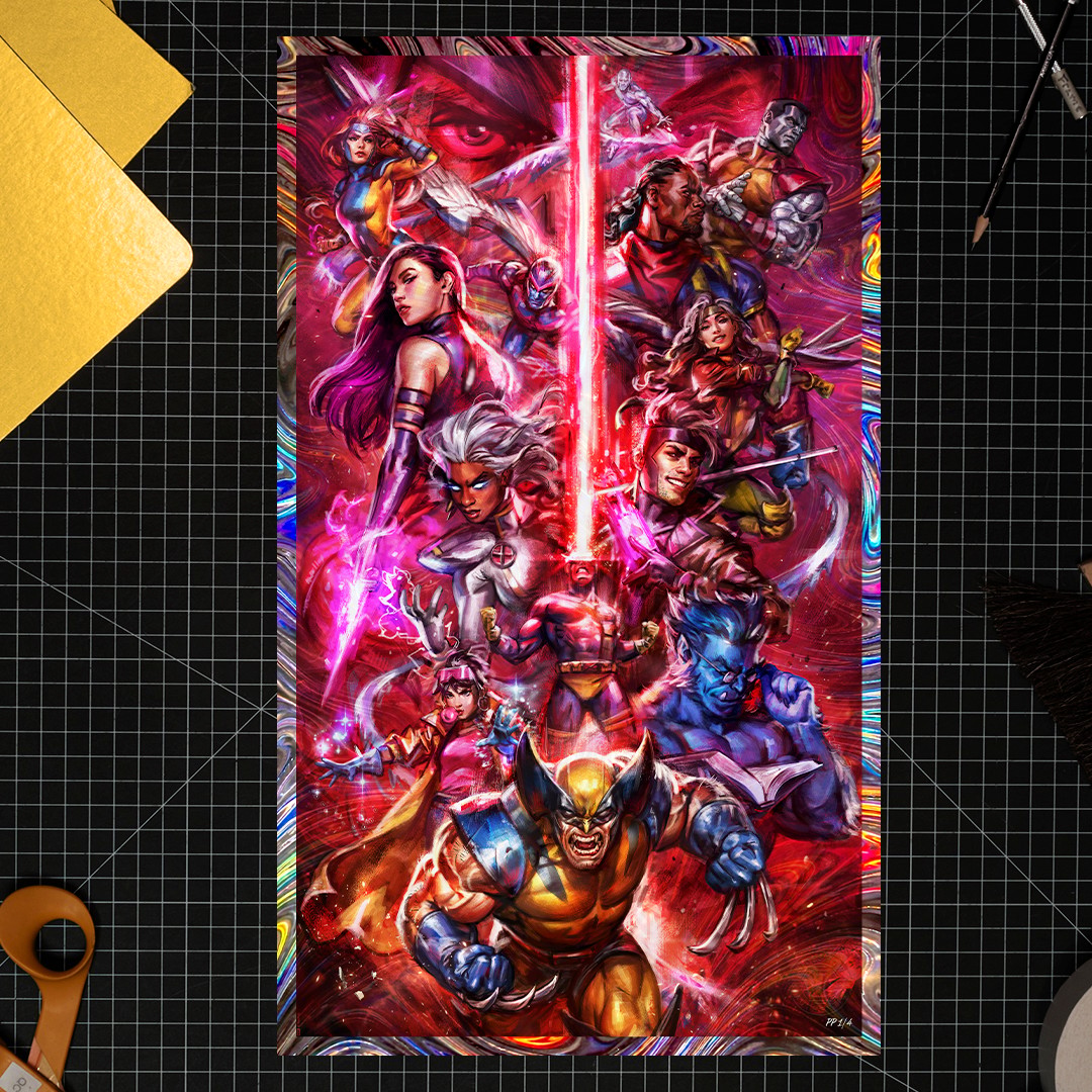 Marvel The X-Men vs Magneto (Holofoil Variant) Art Print  Exclusive Edition View 1