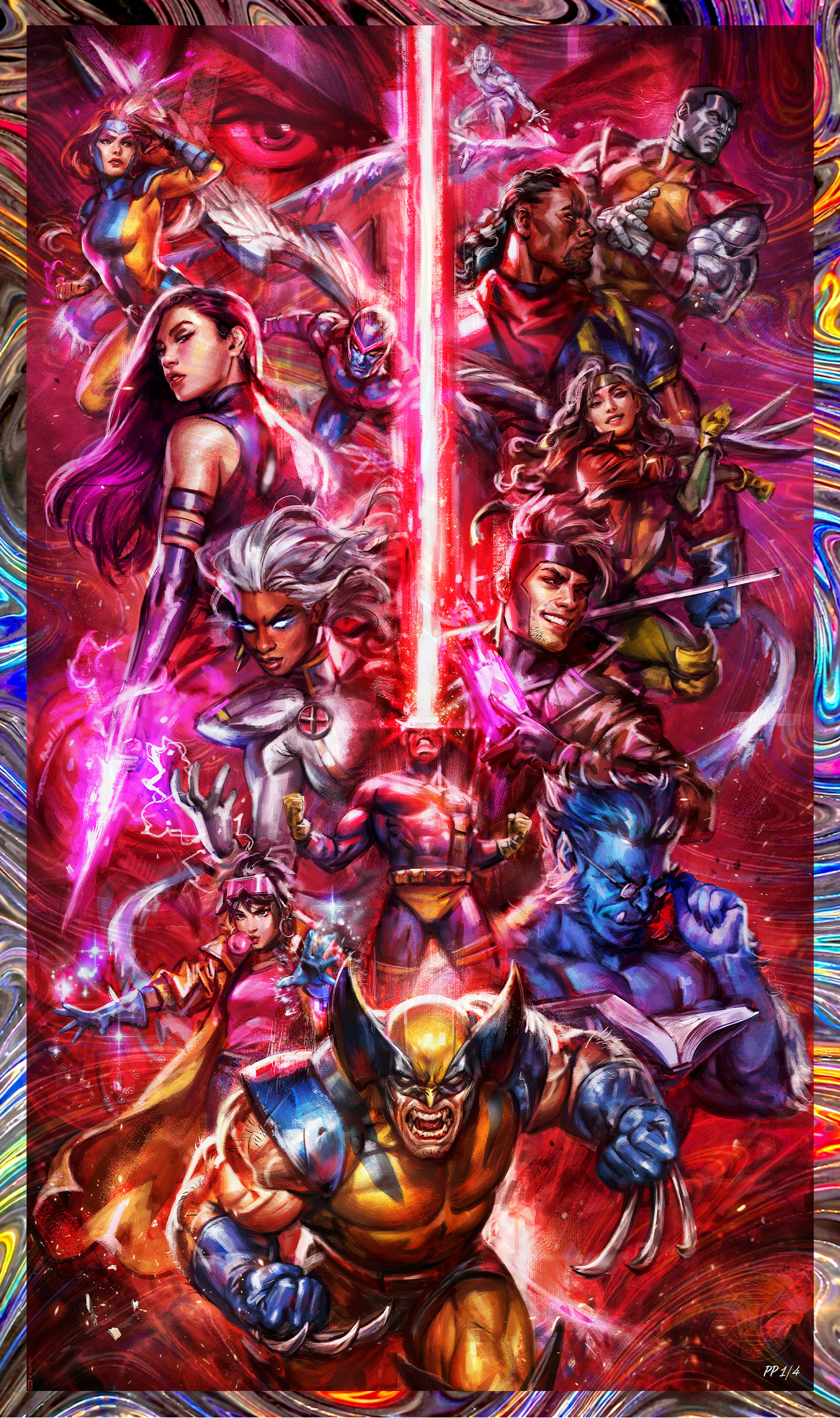 Marvel The X-Men vs Magneto (Holofoil Variant) Art Print  Exclusive Edition View 7