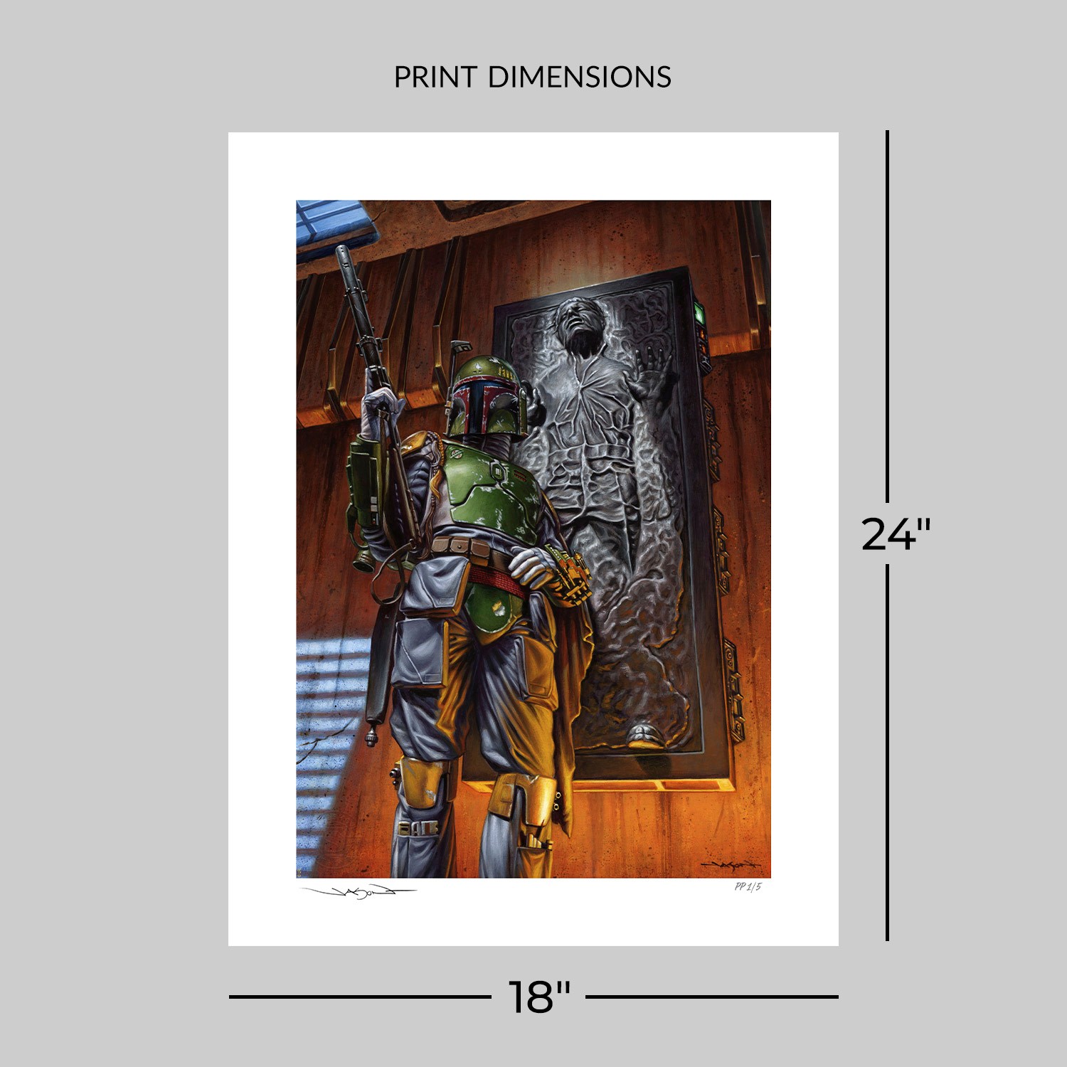 Star Wars BobaFett限定アートプリント13/100　ボバフェット Boba Fett™: The Bounty Fine Art Print by Jason Edmiston | Sideshow
