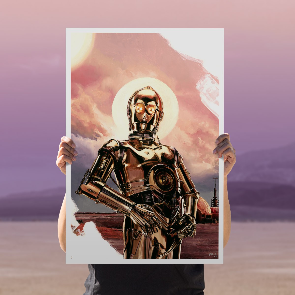 New | C-3PO Sideshow Valentine Print Chris Hope: Collectibles Fine Art by A