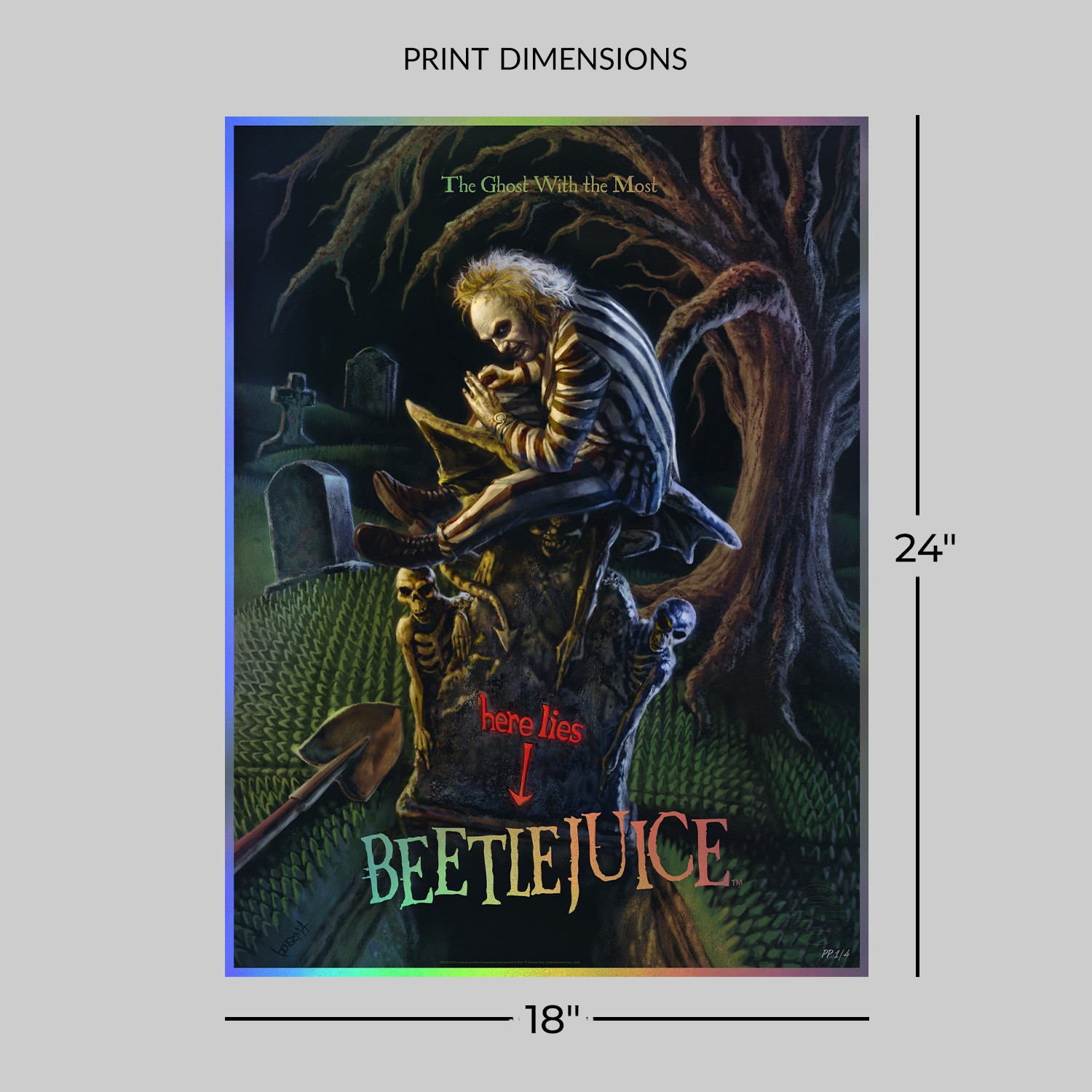 Beetlejuice Beetlejuice: The Ghost with the Most (Holofoil Variant) Movie Poster  View 2