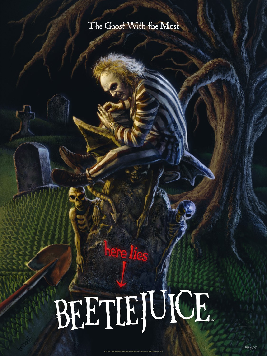 Beetlejuice Beetlejuice: The Ghost With the Most Movie Poster  Exclusive Edition View 5