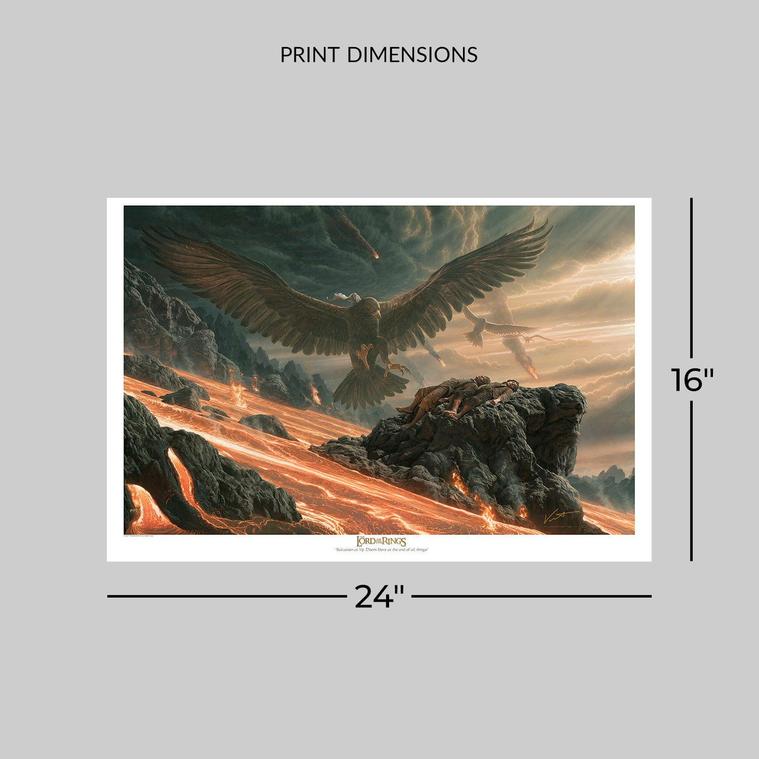 The Lord of the Rings Salvation at Mt. Doom: Here at the End of All Things Art Print  View 2