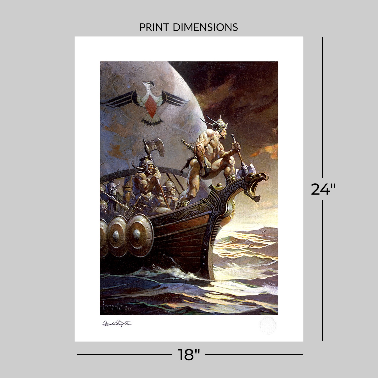 Frank Frazetta Kane on the Golden Sea Art Print  View 2