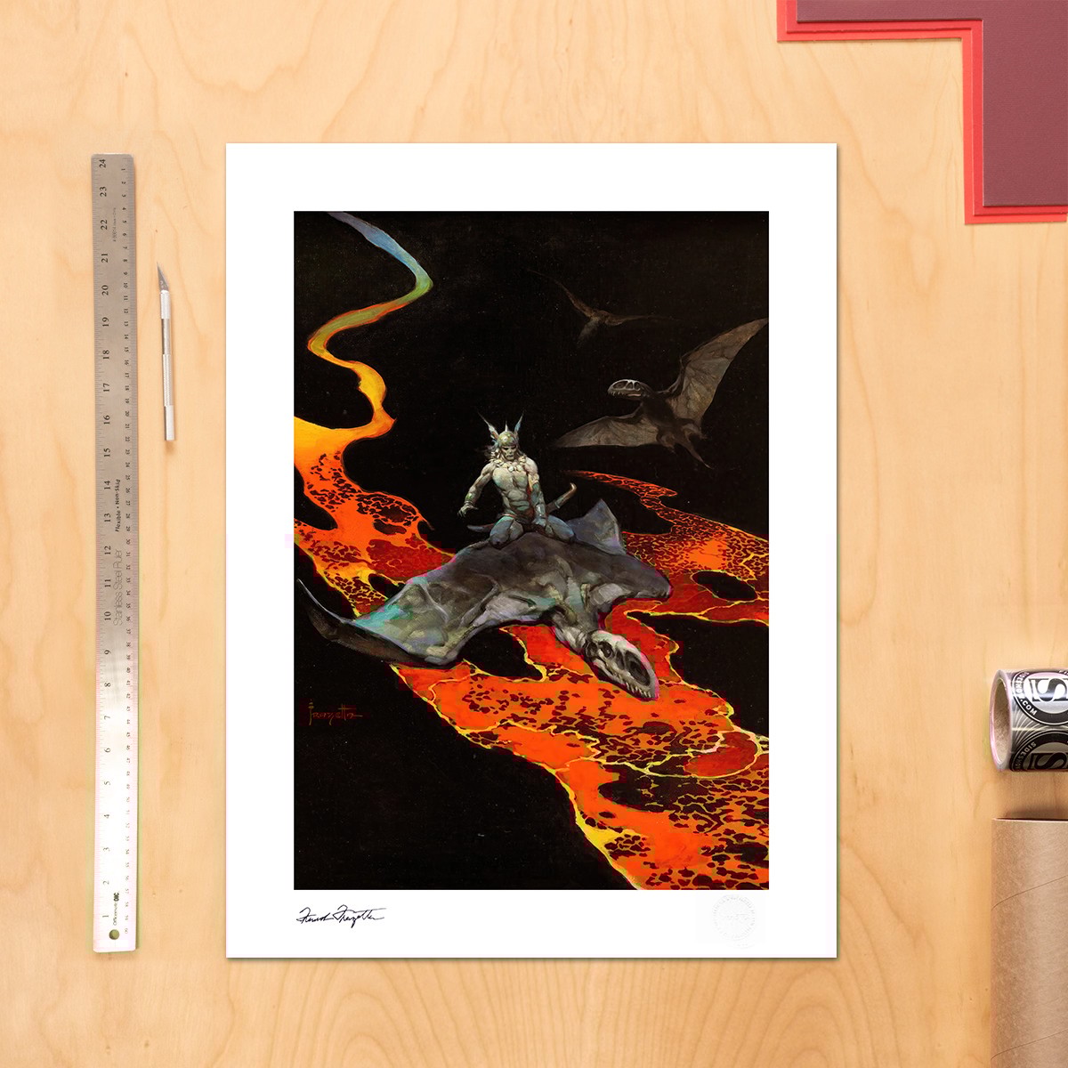Thor's Flight Fine Art Print by Frank Frazetta | Sideshow Collectibles
