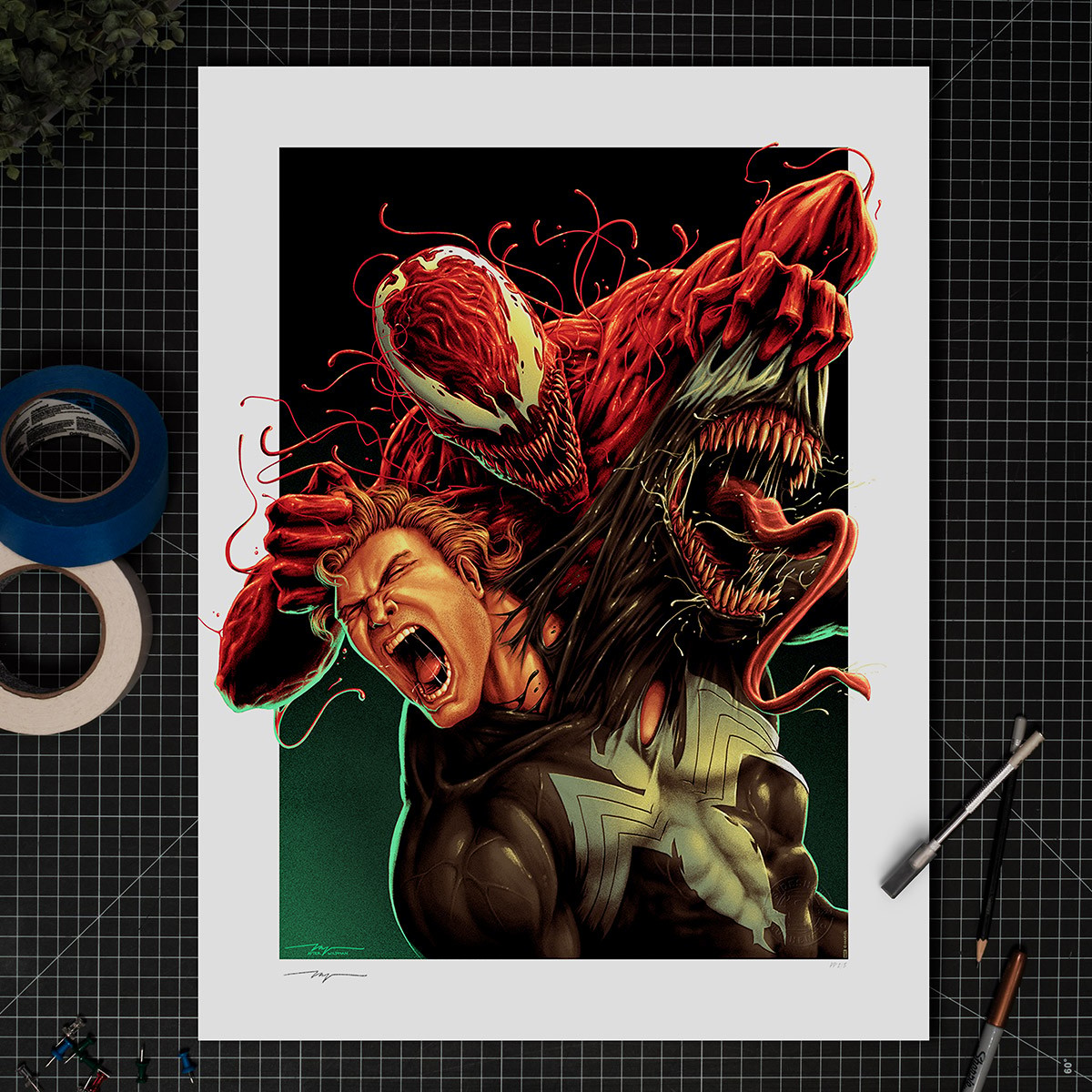 Marvel Venom: Carnage Unleashed Variant Art Print  Exclusive Edition View 1