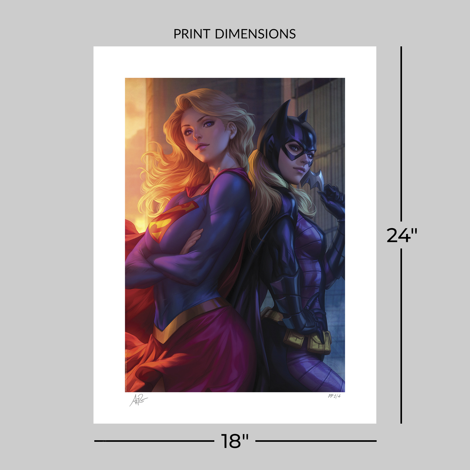 DC Comics Supergirl™ & Batgirl™ Art Print  Exclusive Edition View 2