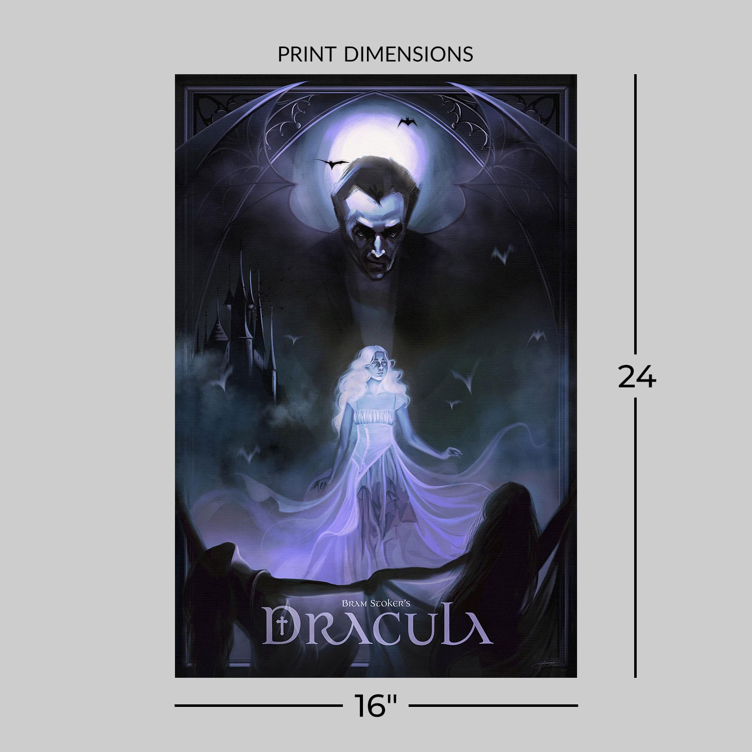 show様用　サイドショウ　ヴァンピレラ　1/4 Dracula Art Print by Moor-Art Gallery | Sideshow Collectibles