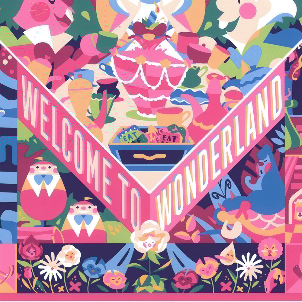 Welcome to Wonderland Art Print by Cyclops Print Works