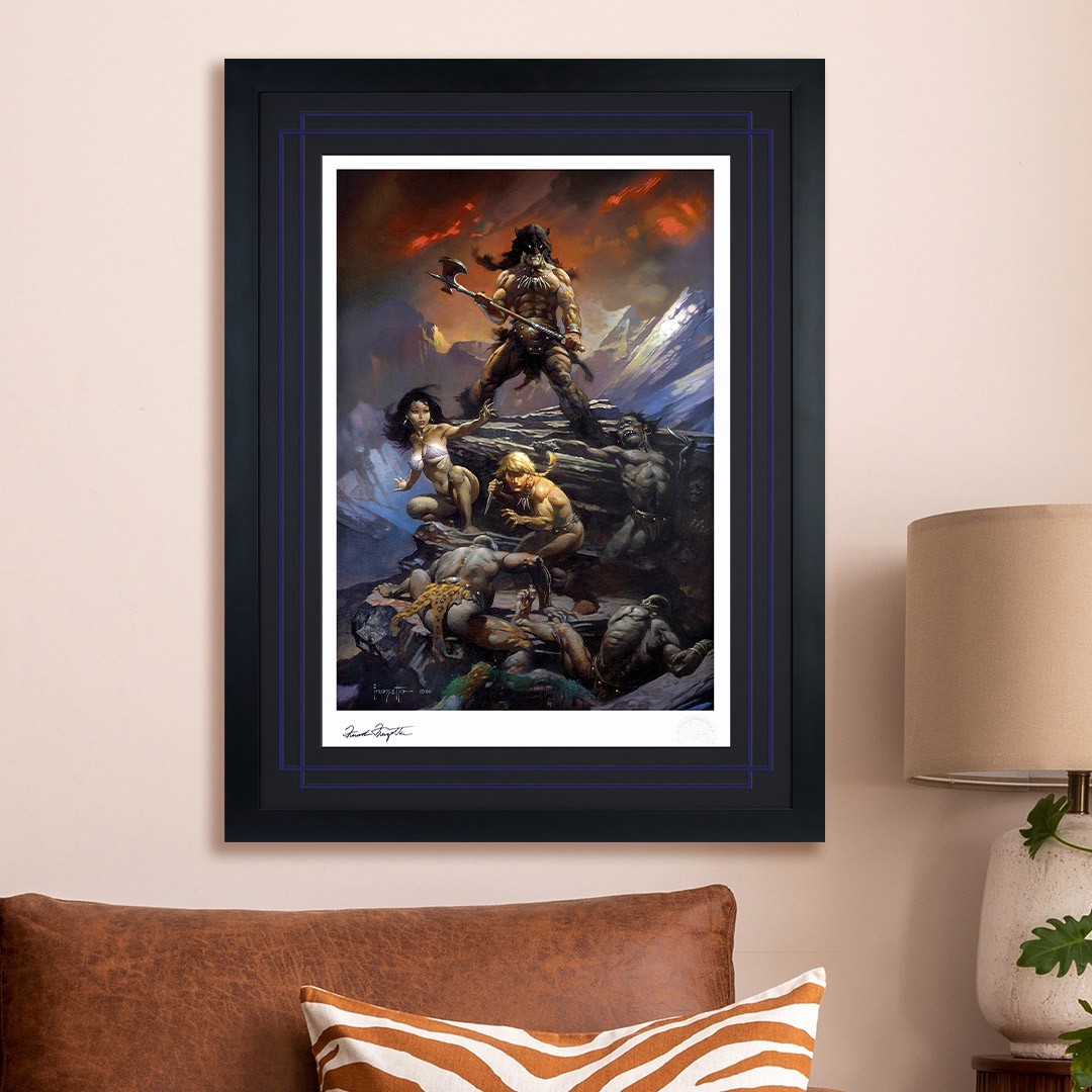 絵画  PARTY FIRE Sideshow Collectibles Fire and Ice Fine Art Print – Frazetta