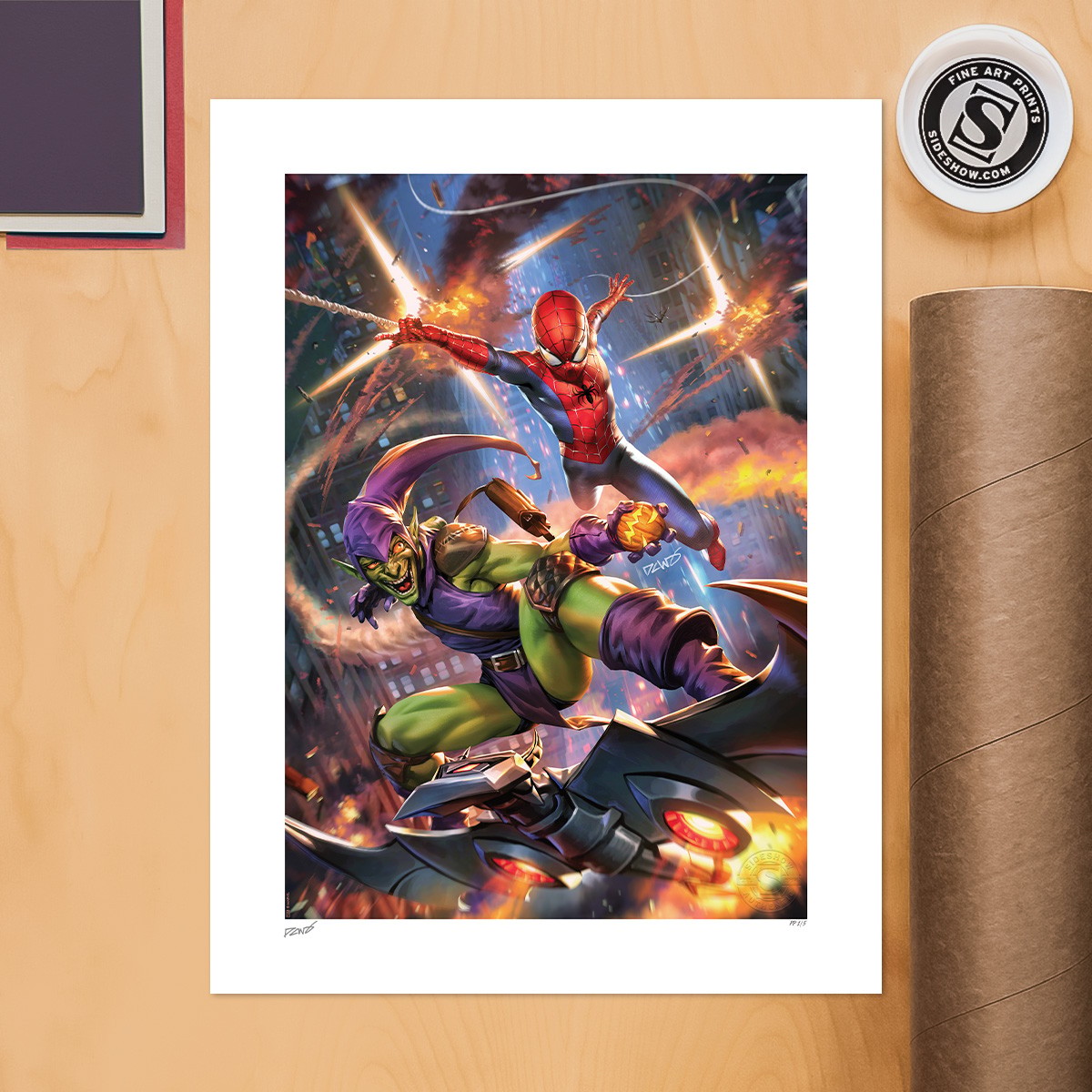 Amazing Spider-Man vs Green Goblin Fine Art Print by Derrick Chew
