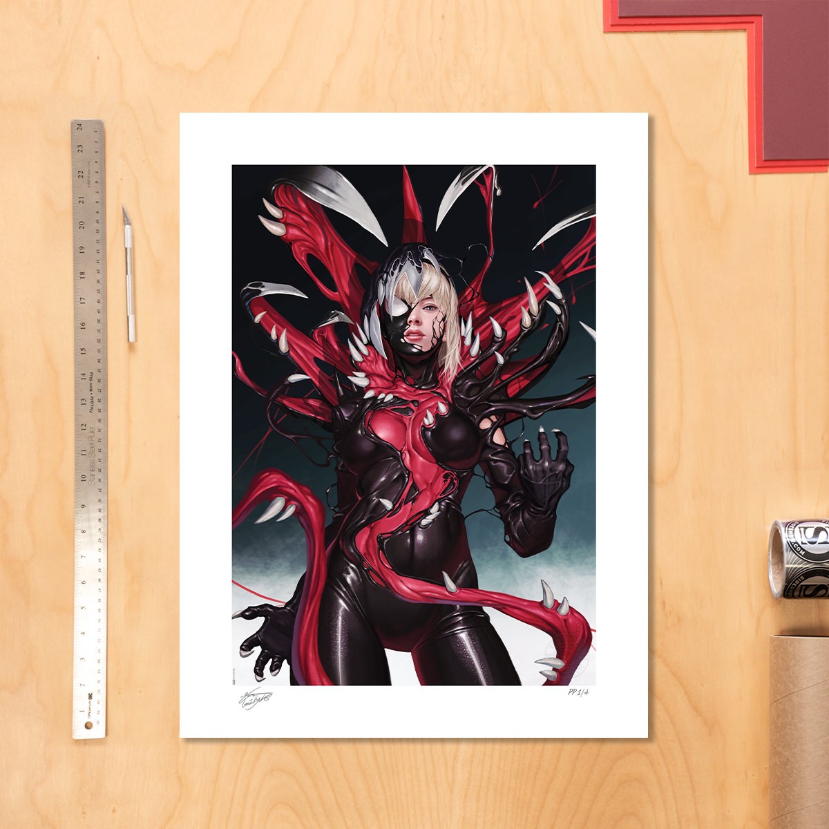 Gwenom vs. Carnage Fine Art Print by InHyuk Lee | Sideshow