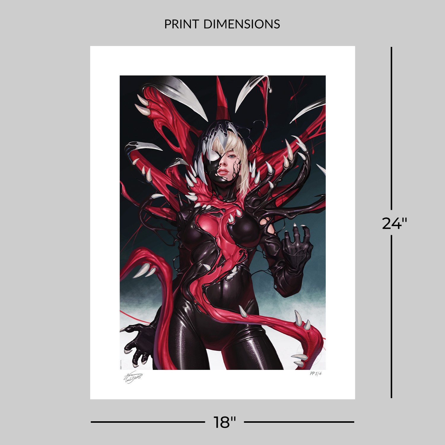 Marvel Gwenom vs. Carnage Art Print  Exclusive Edition View 2