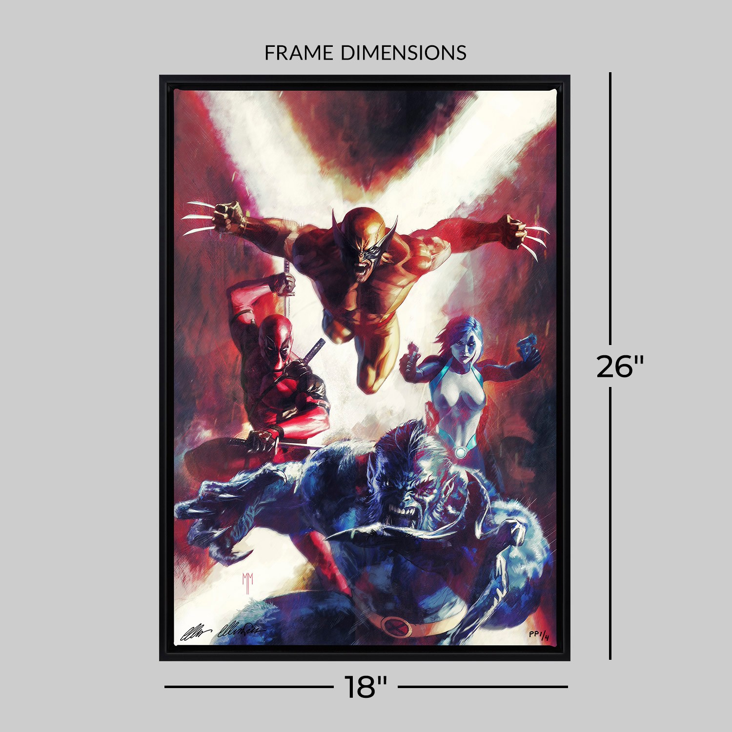 アメコミ X-Force コミックアート フレーム付き アメコミ X-Force コミックアート フレーム付き X-Force Digital