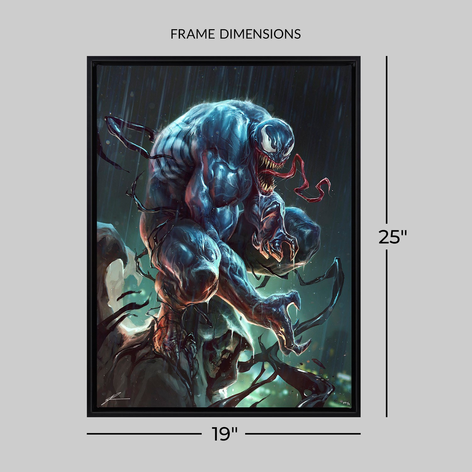 マーベル展 限定 ポスター 額装済み marvel ヴェノム ウルヴァリン DC