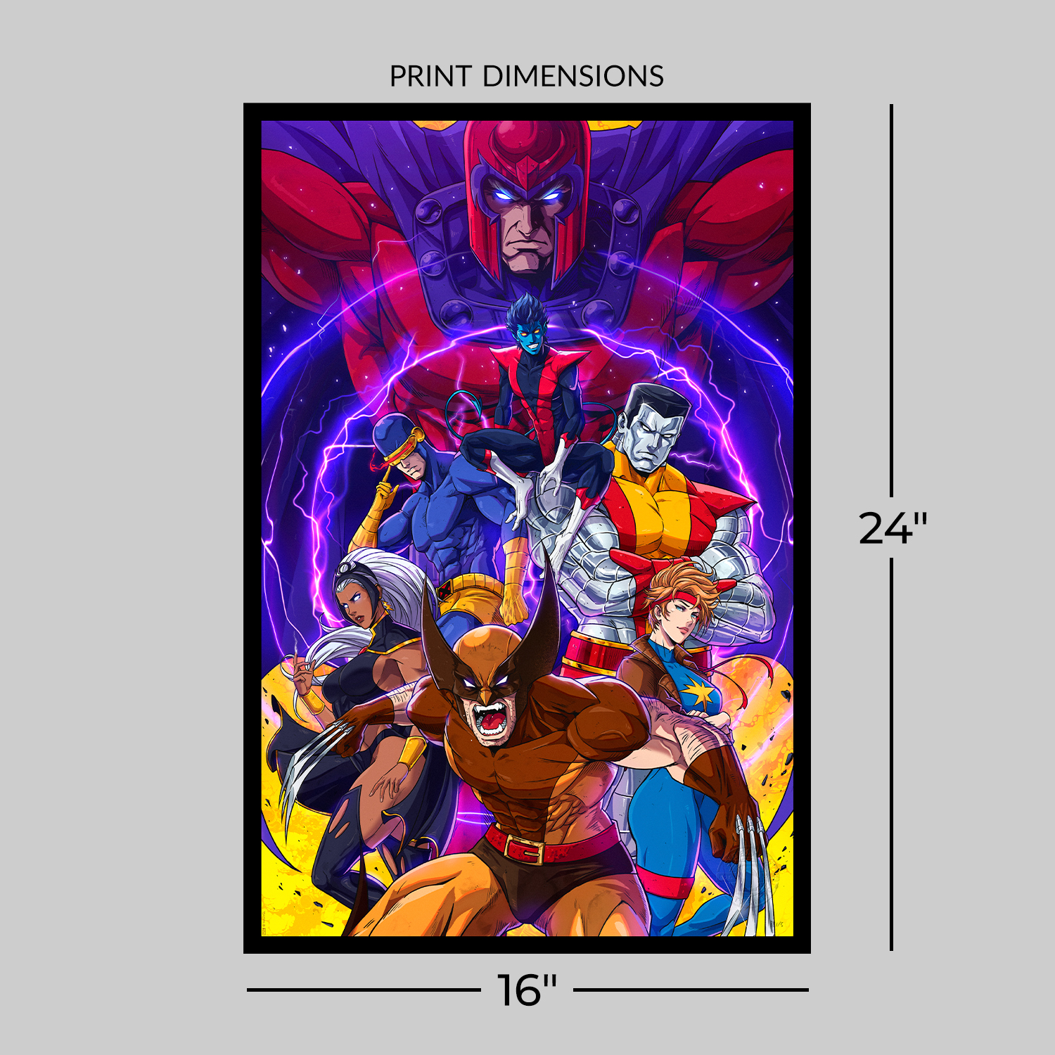 The Uncanny X-Men Fine Art Print by Jhony Caballero