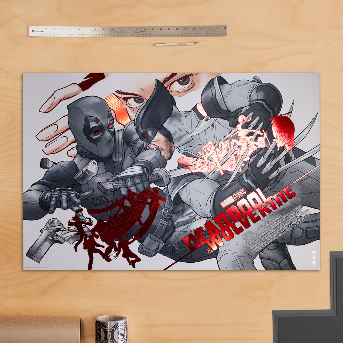 Marvel Deadpool & Wolverine: LFG (Black, White & Red All Over) Movie Poster  Exclusive Edition View 1