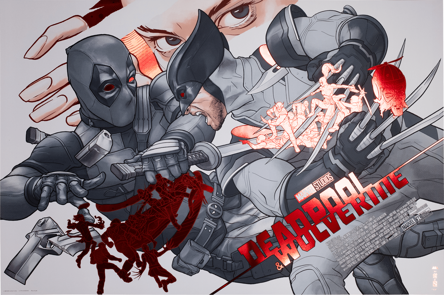 Marvel Deadpool & Wolverine: LFG (Black, White & Red All Over) Movie Poster  Exclusive Edition View 12