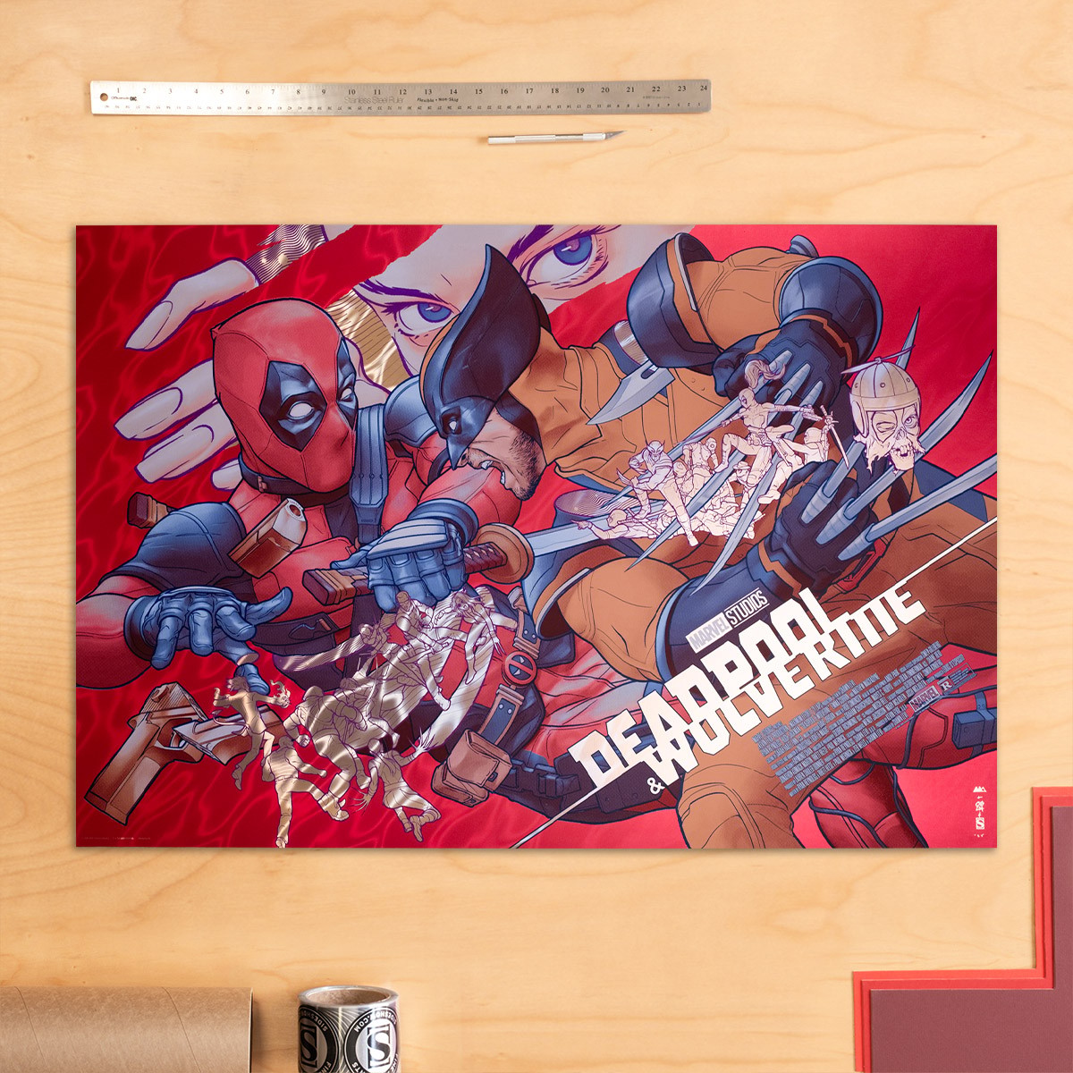 Marvel Deadpool & Wolverine: LFG (Golden Desert Eagle) Movie Poster  Exclusive Edition View 1