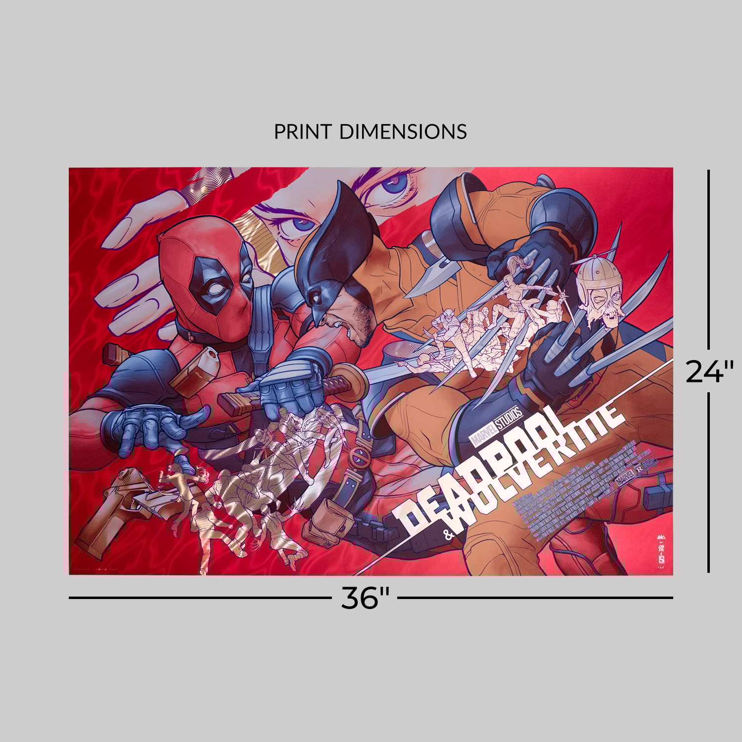 Deadpool & Wolverine: LGF (Golden Desert Eagle) Movie Poster by