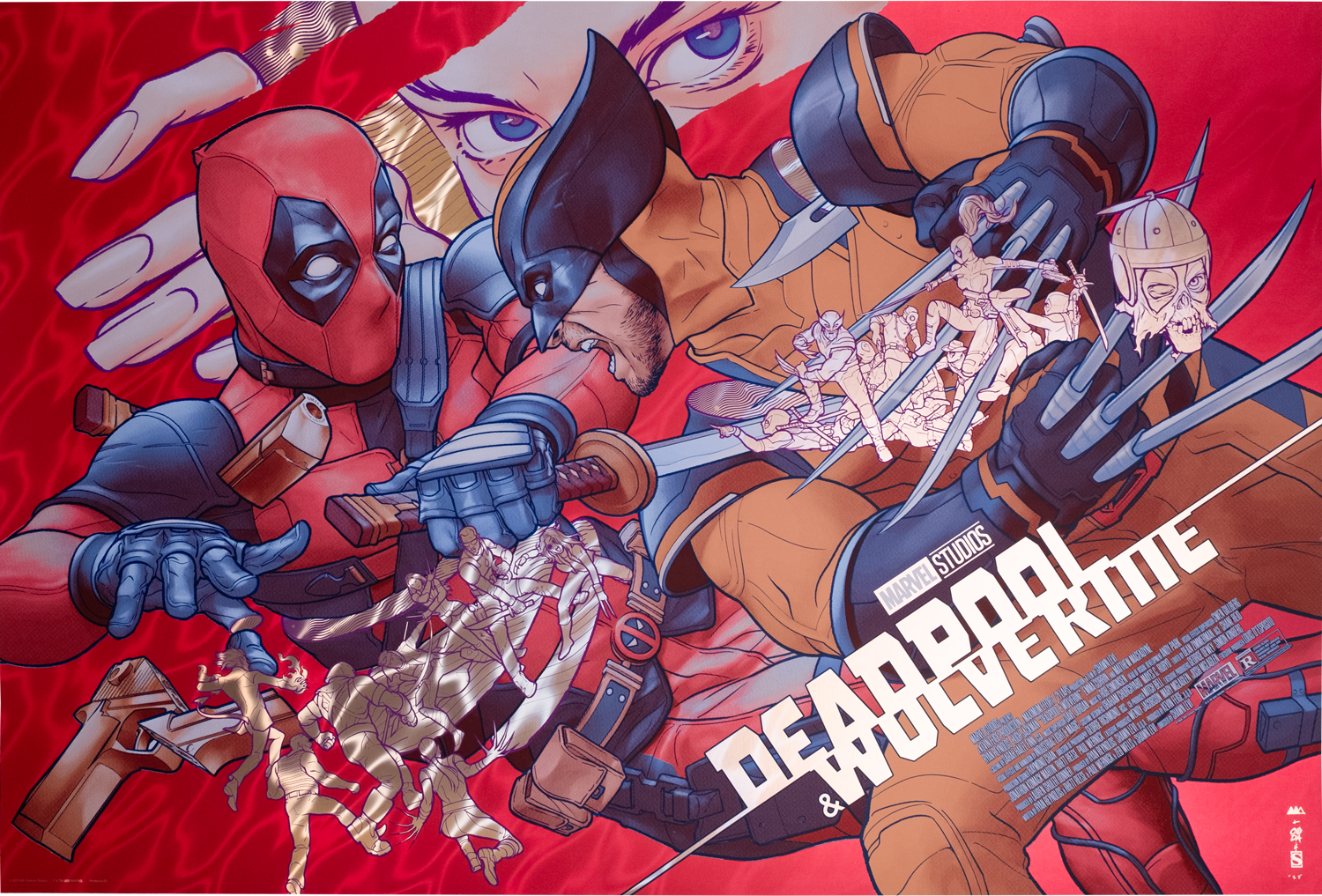 Deadpool & Wolverine: LGF (Golden Desert Eagle) Movie Poster by