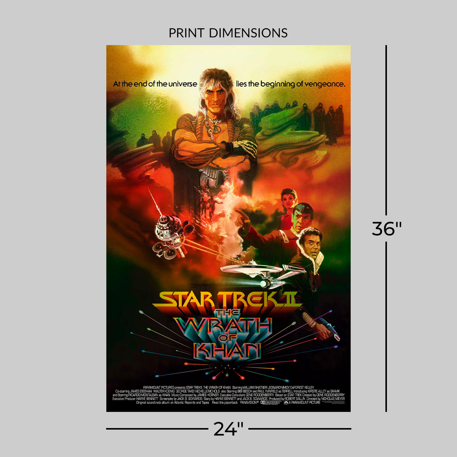 Star Trek Star Trek II: The Wrath of Khan Foil Variant Movie Poster  View 2