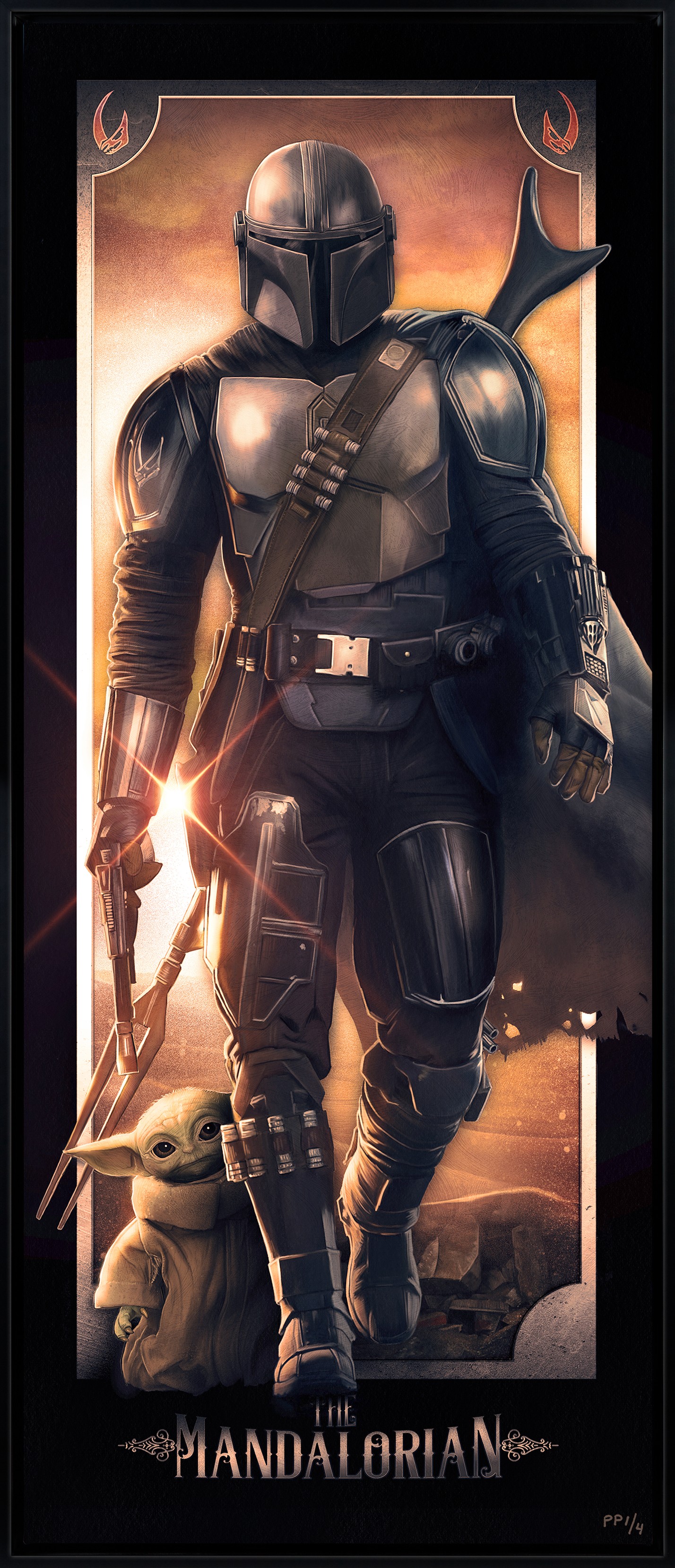 Star Wars™: The Mandalorian Fine Art Print by Rich Davies