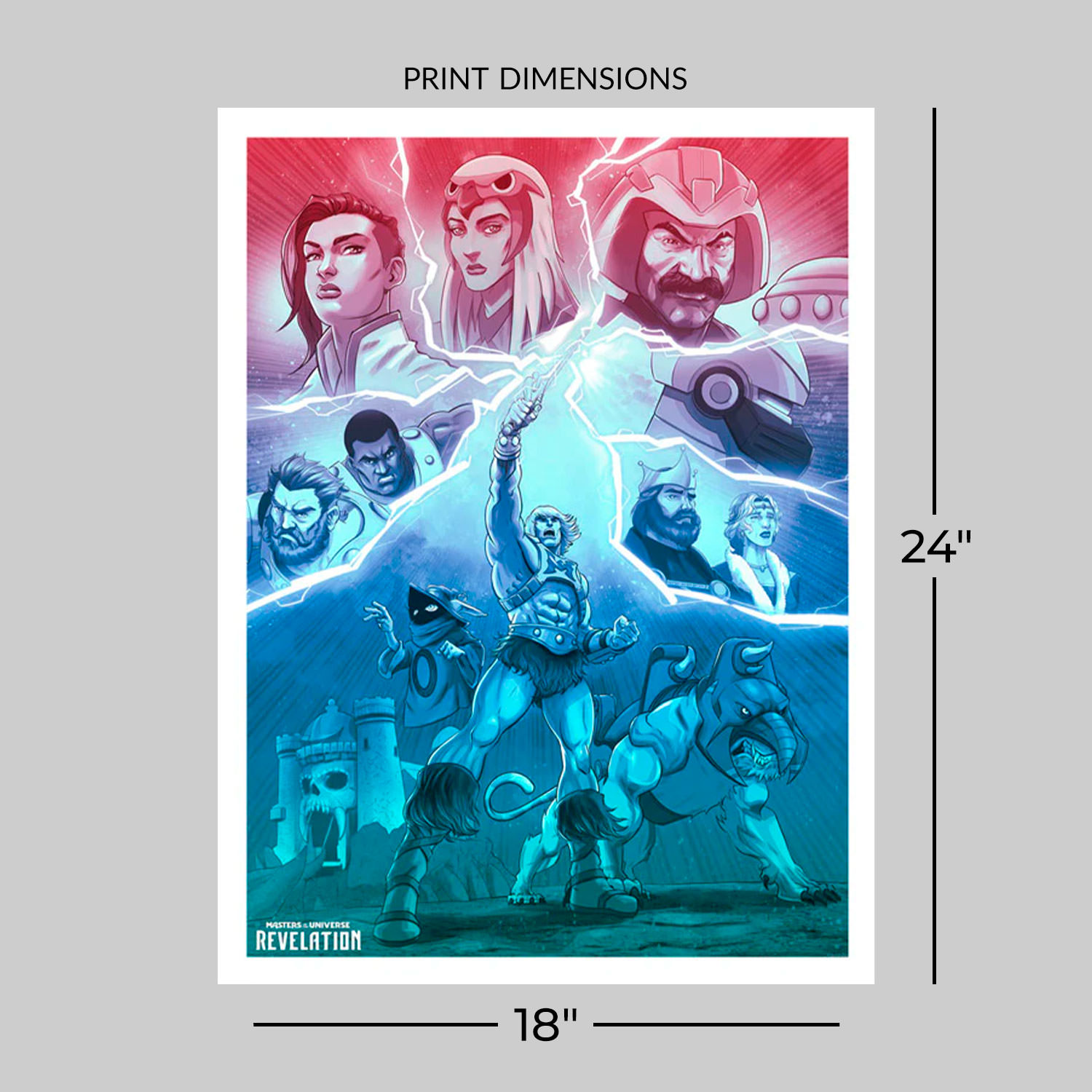 Masters of the Universe Revelation: Heroes Variant Art Print  View 2