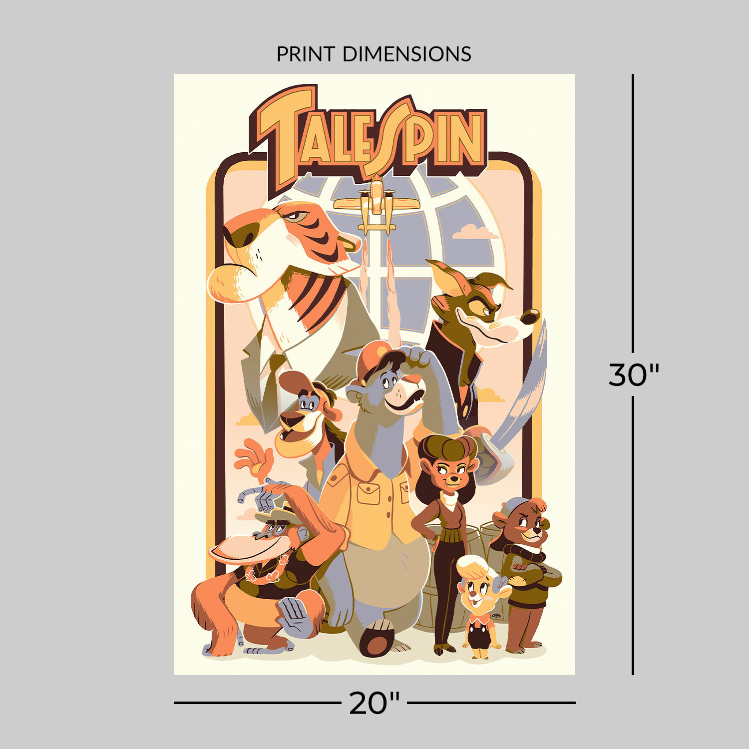 Disney TaleSpin "Spin It" Art Print  View 2
