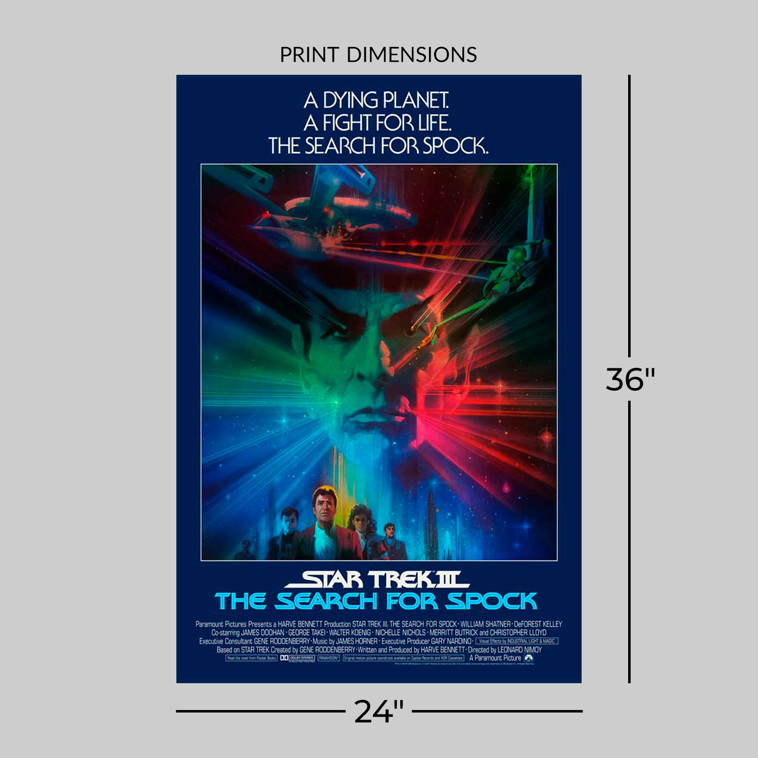 Star Trek Star Trek III: The Search For Spock Foil Variant Movie Poster  View 2