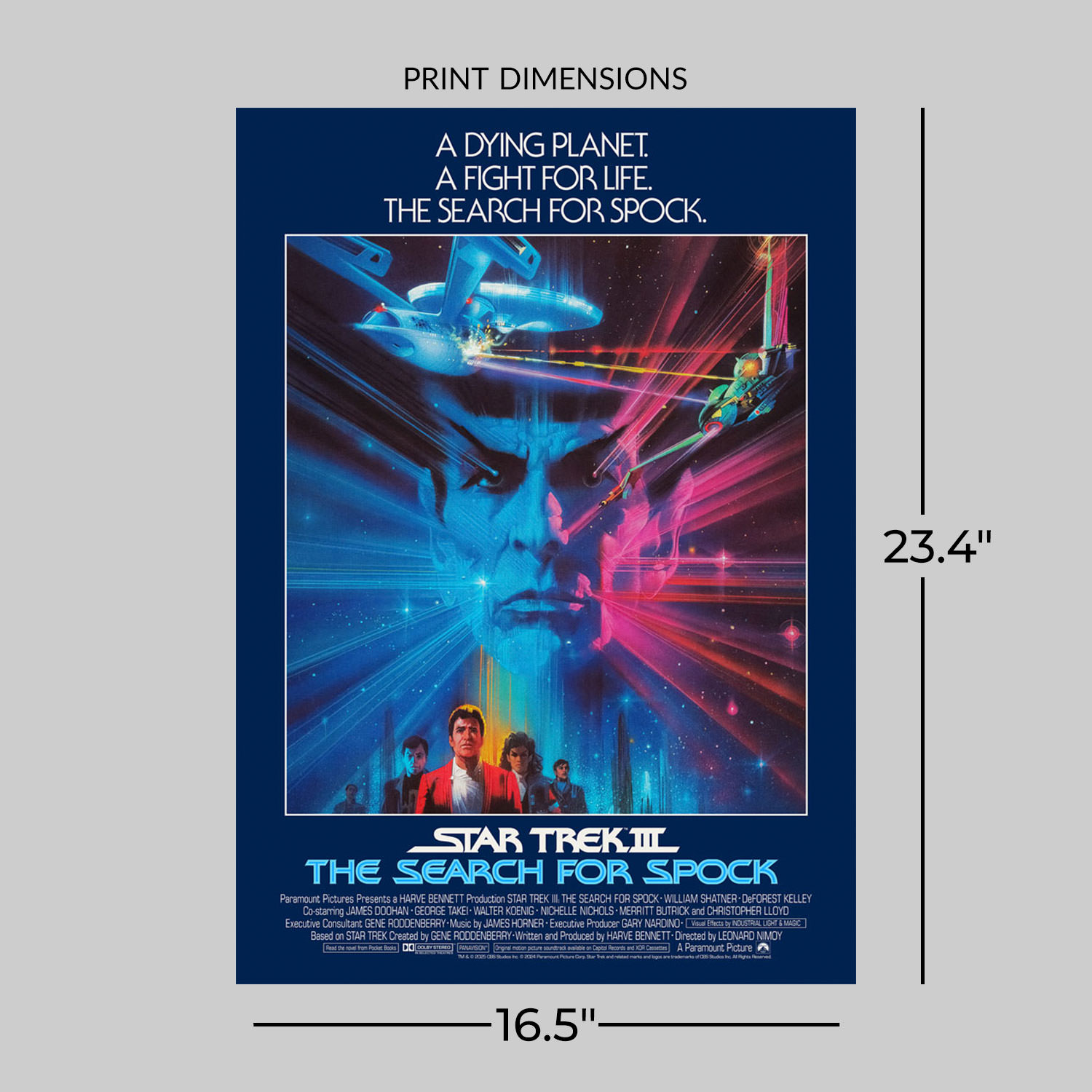 Star Trek Star Trek III: The Search For Spock Editions Variant Movie Poster  View 2