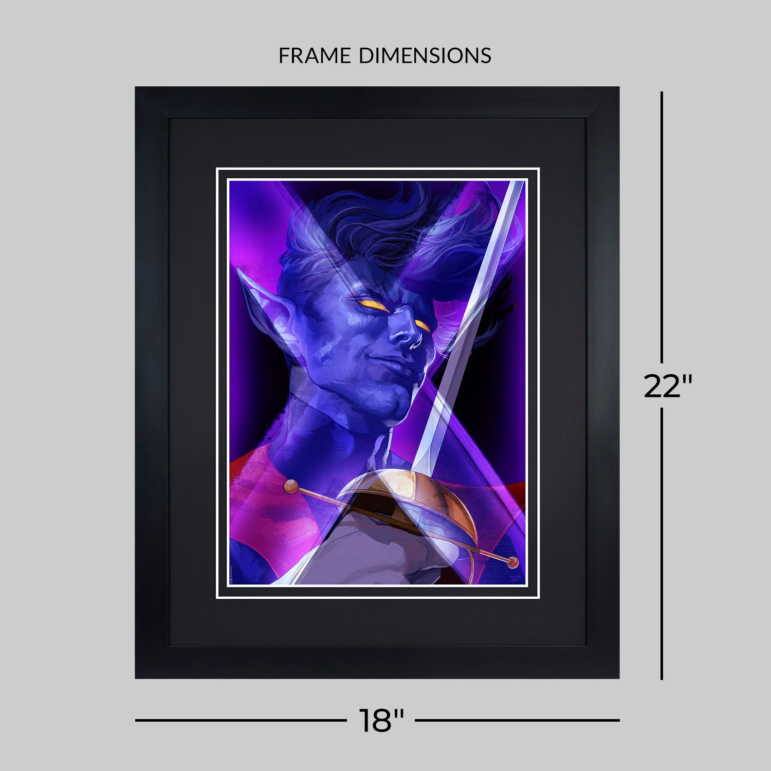Marvel X-Men Portraits: Nightcrawler Art Print  Exclusive Edition View 2
