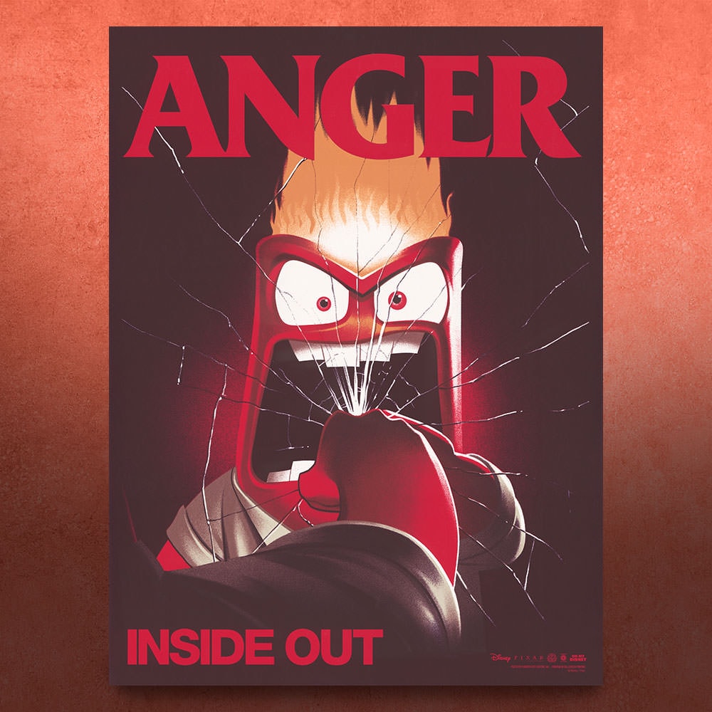 Disney Anger (Inside Out) Art Print  View 1