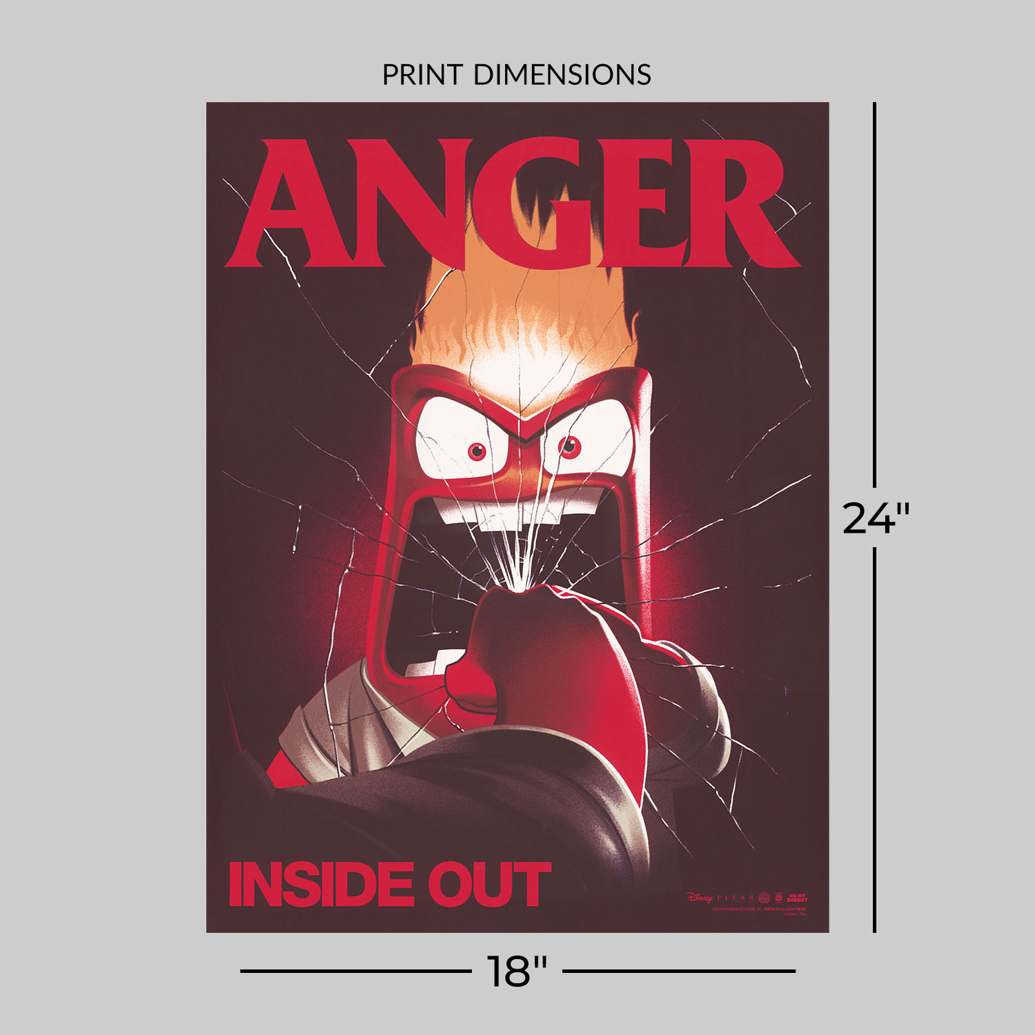 Disney Anger (Inside Out) Art Print  View 2
