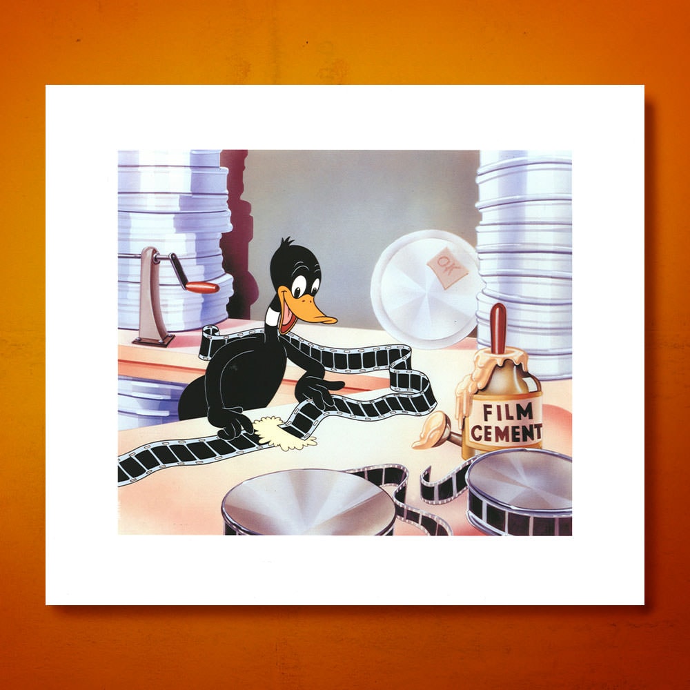 Looney Tunes Daffy Film Editor Art Print  View 1