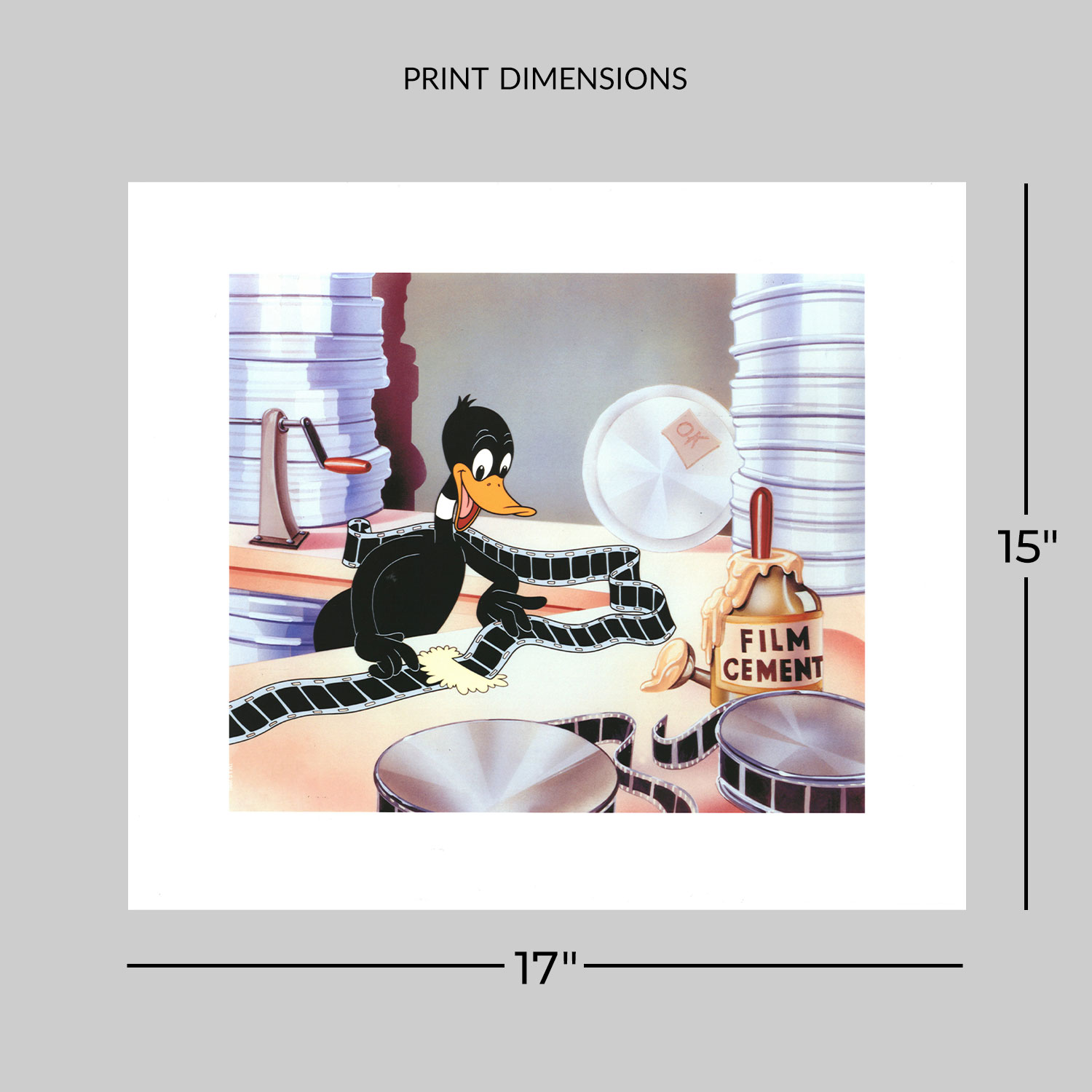 Looney Tunes Daffy Film Editor Art Print  View 2