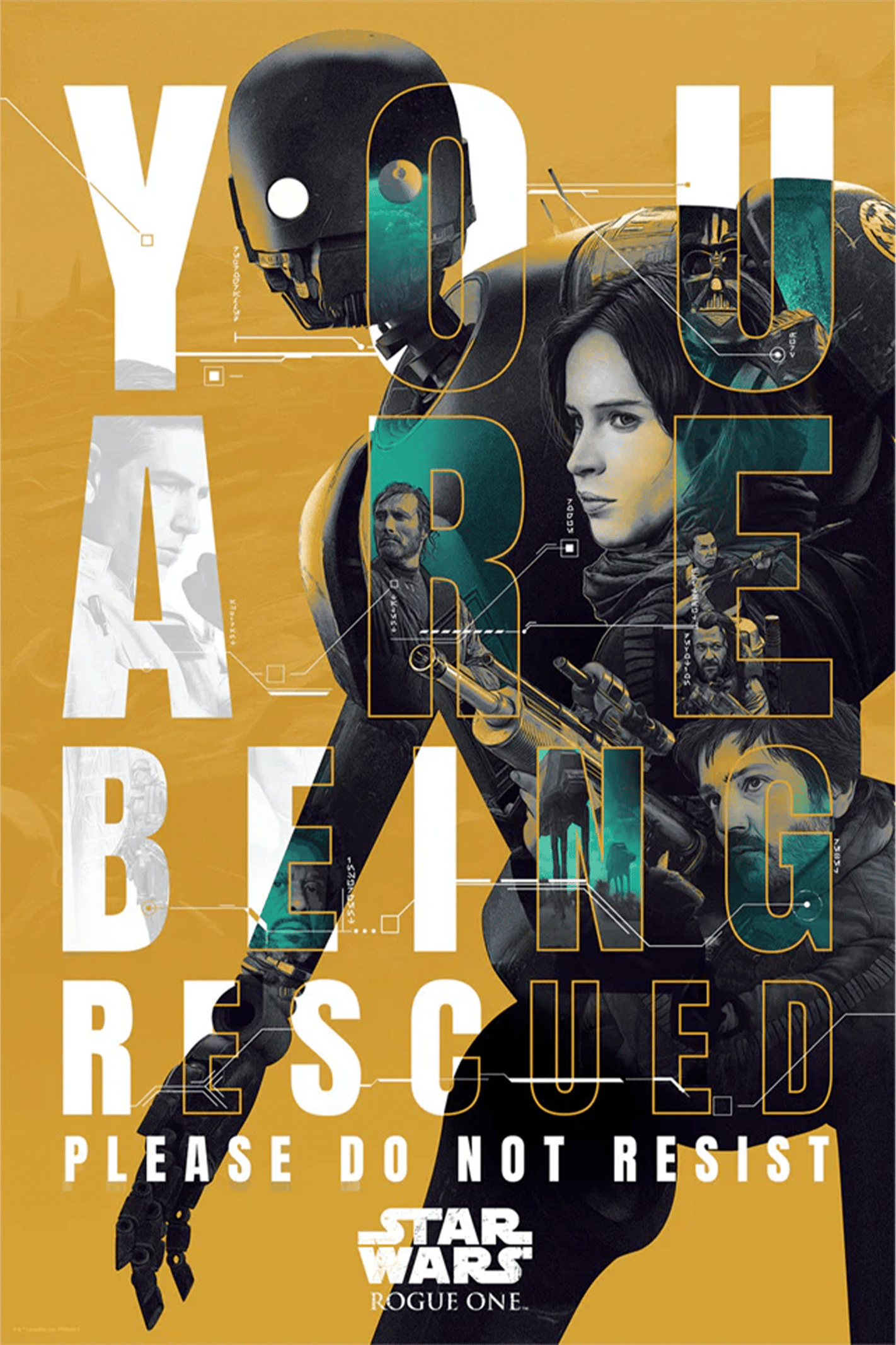 Star Wars You Are Being Rescued Movie Poster  View 3